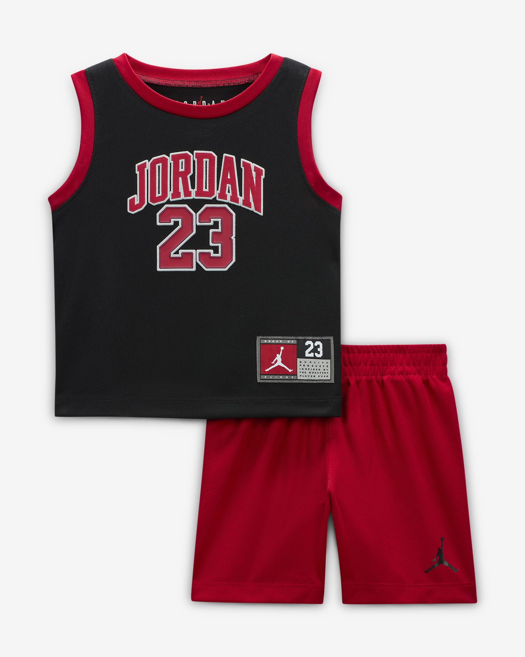 Jordan Baby (12-24M) 23 Jersey 2-Piece Set - Black/Gym Red