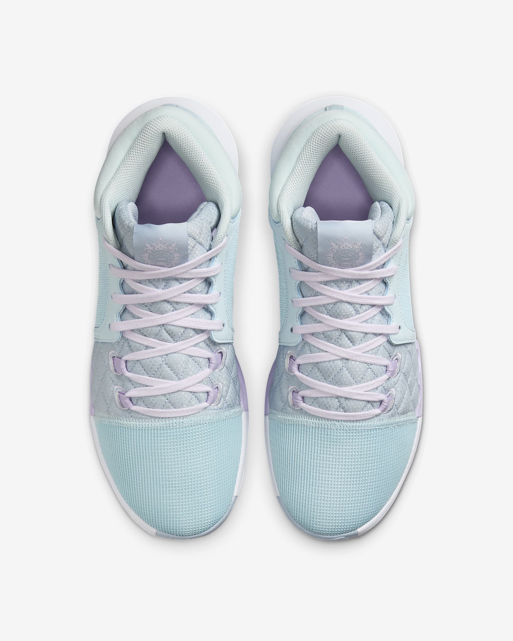 LeBron Witness 8 Basketball Shoes - Glacier Blue/Light Armory Blue/Lilac Bloom/White