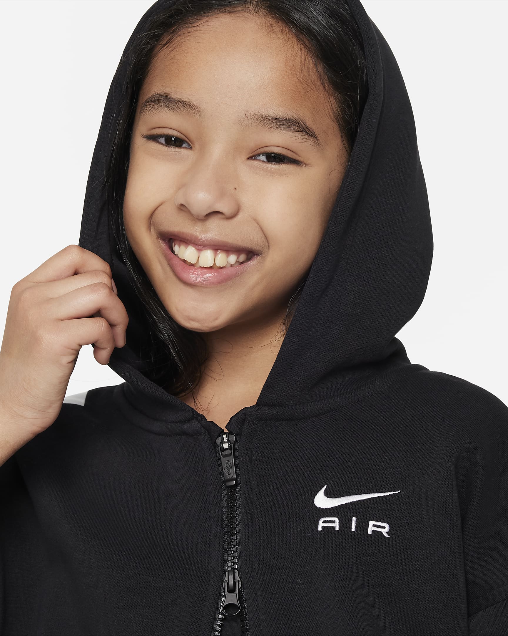 Nike Air Club Fleece Older Kids' (Girls') Oversized Full-Zip Hoodie ...