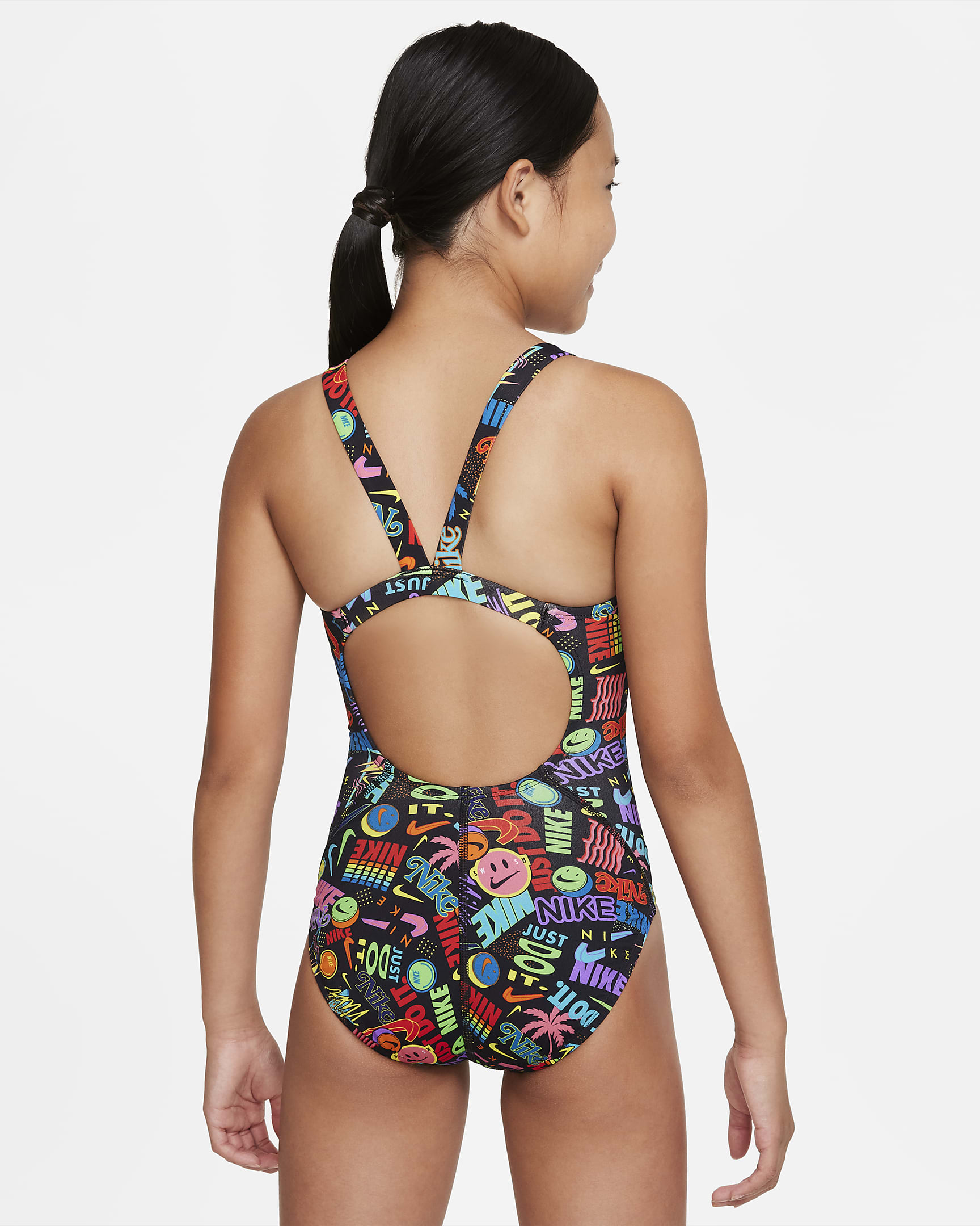 Nike HydraStrong Multiple Prints Big Kids Girls Fastback One Piece 