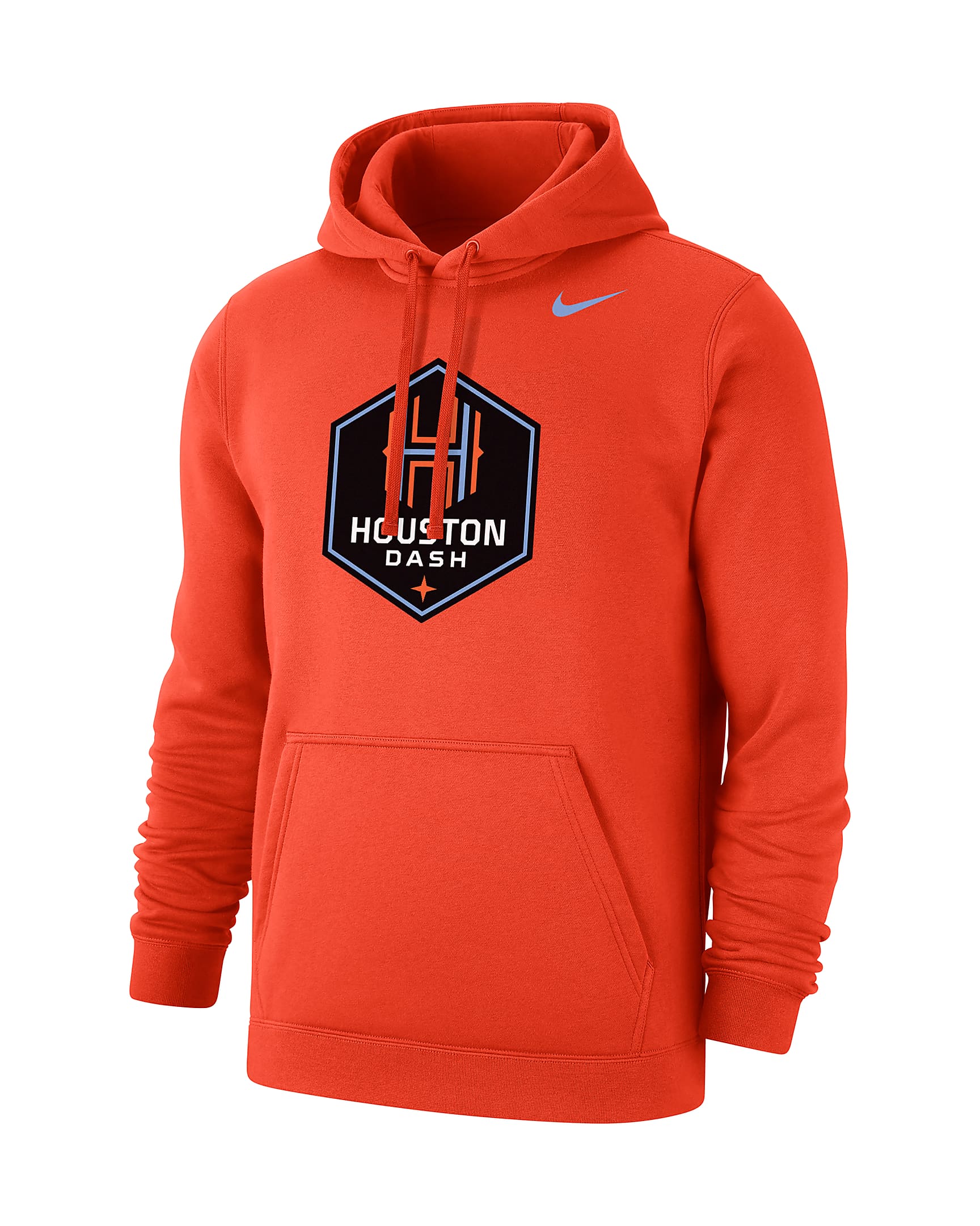 Houston Dash Club Fleece Men's Nike Soccer Hoodie - Team Orange