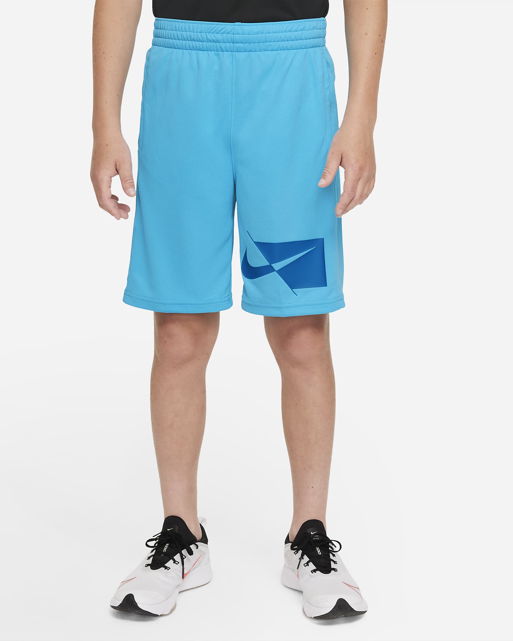 Nike Dri-FIT Big Kids' (Boys') Training Shorts - Chlorine Blue/Imperial Blue