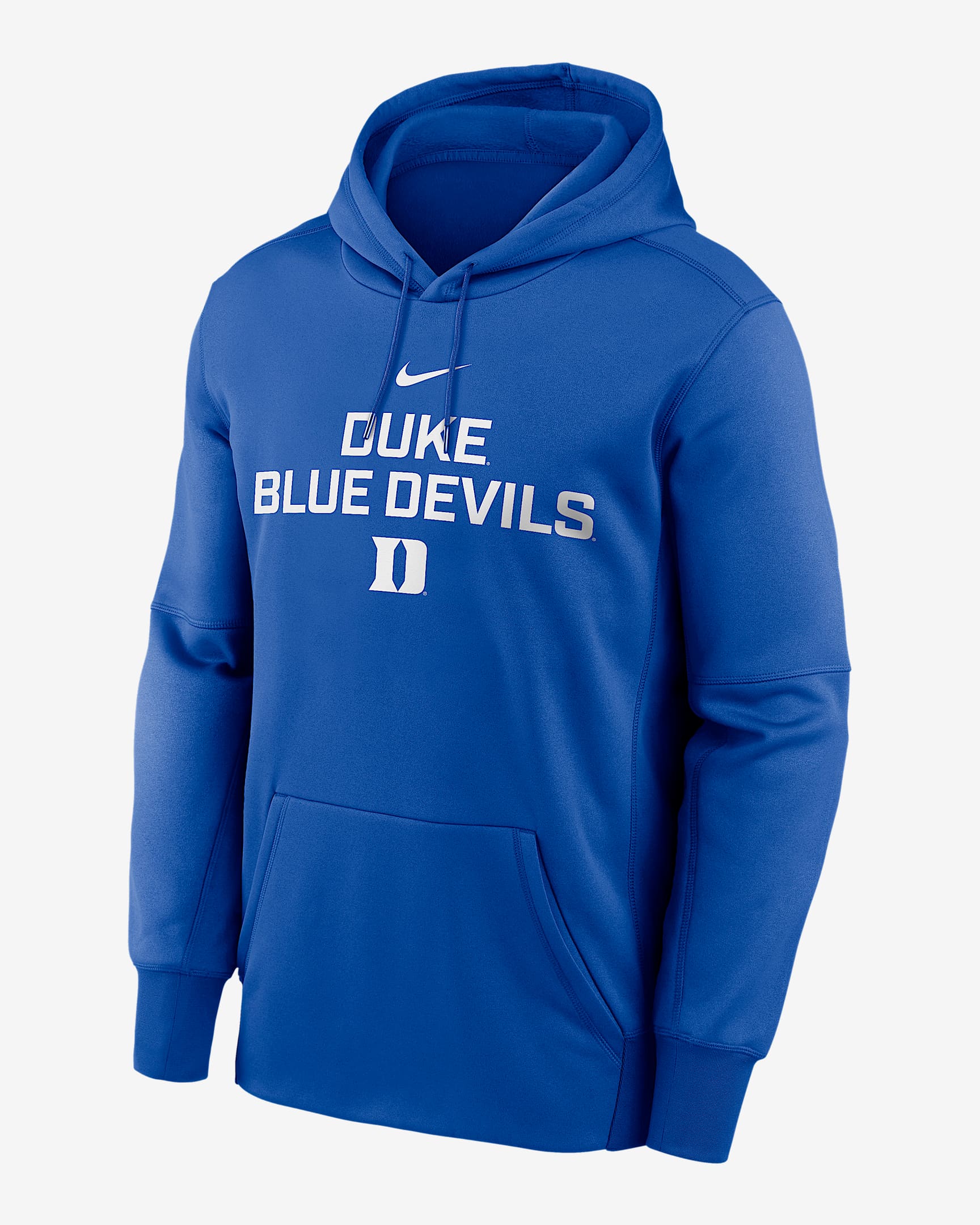 Duke Team Stacked Men’s Nike Therma College Pullover Hoodie - Royal