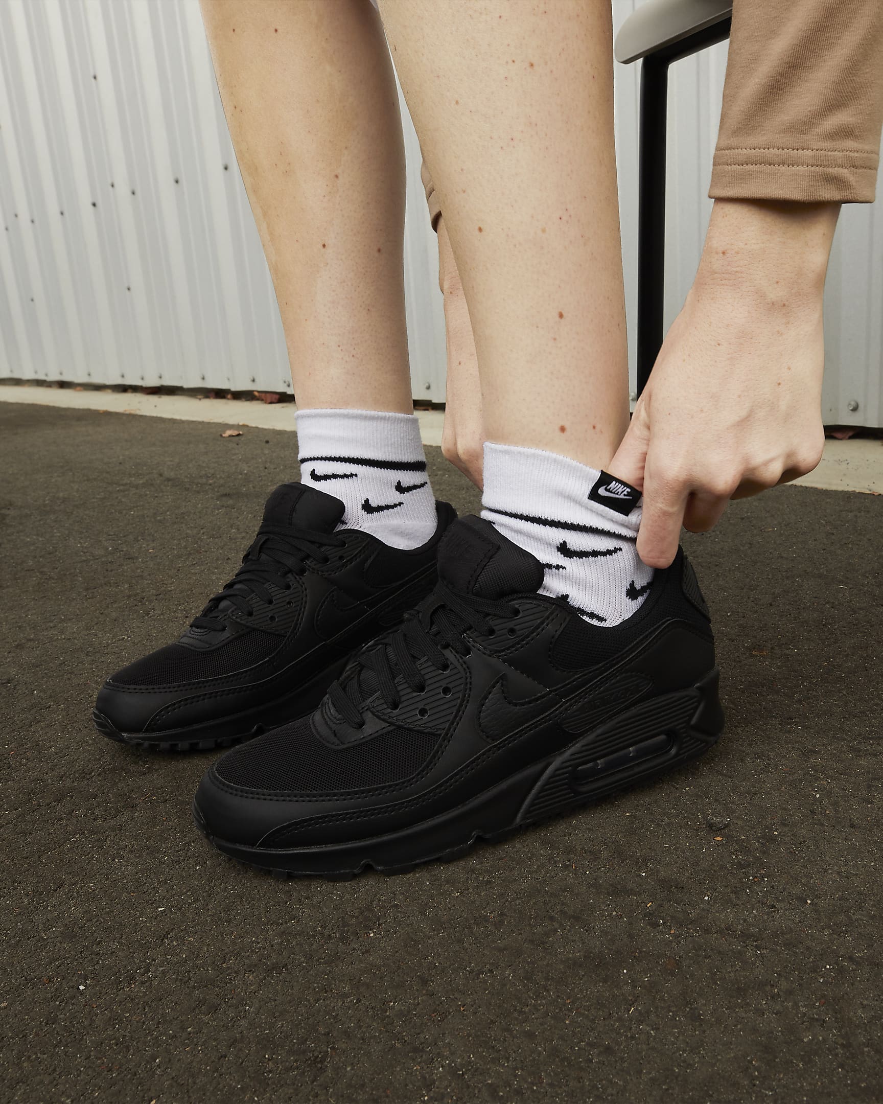 Nike Air Max 90 Women's Shoes - Black/Black/Black/Black