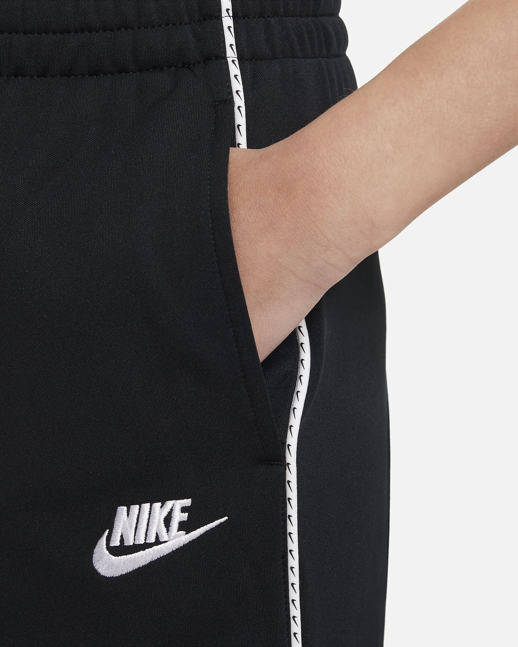 Nike Sportswear Older Kids' (Girls') Tracksuit - Black/Black/White/White