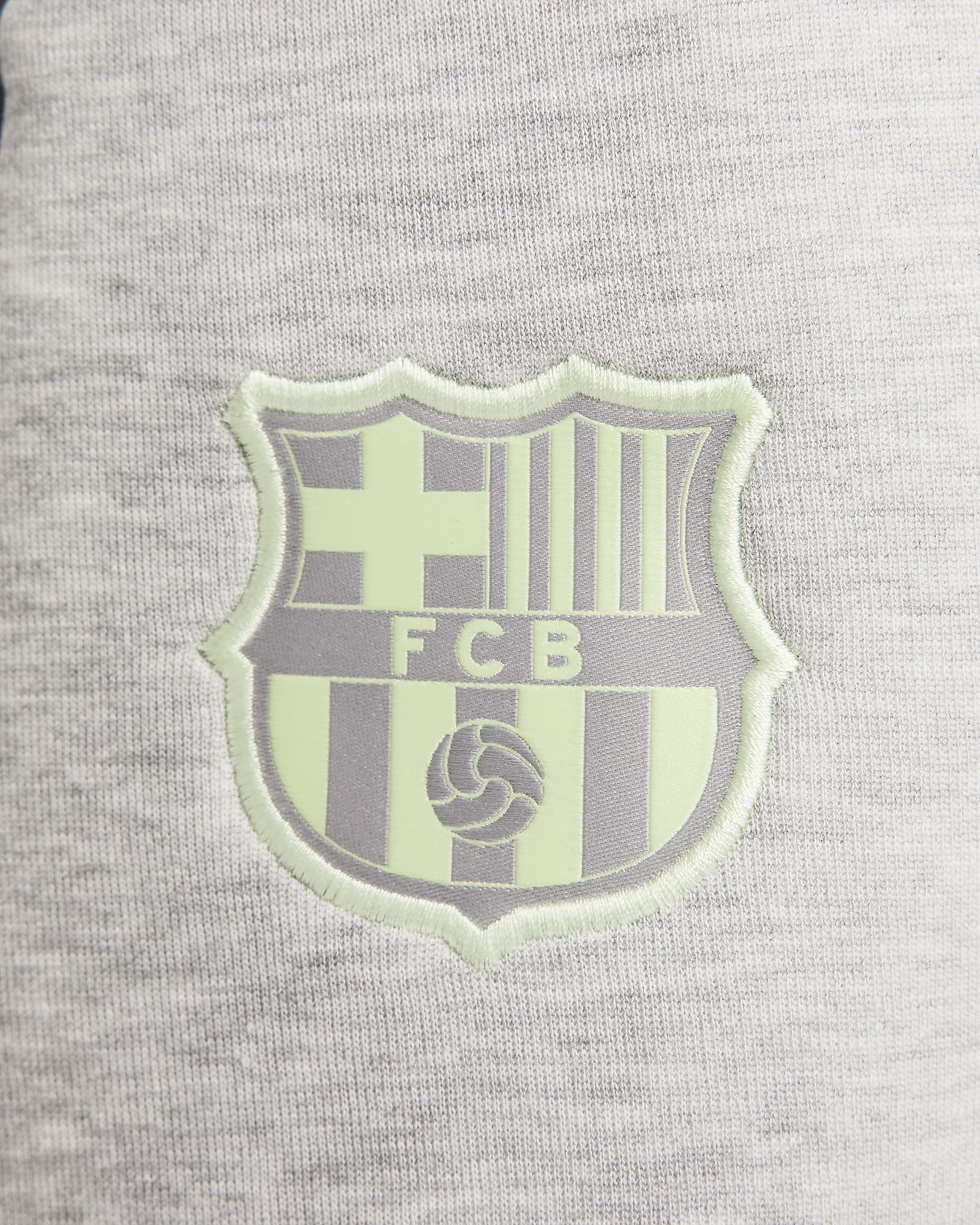 Męskie joggery piłkarskie Nike FC Barcelona Tech Fleece - Dark Grey Heather/Barely Volt