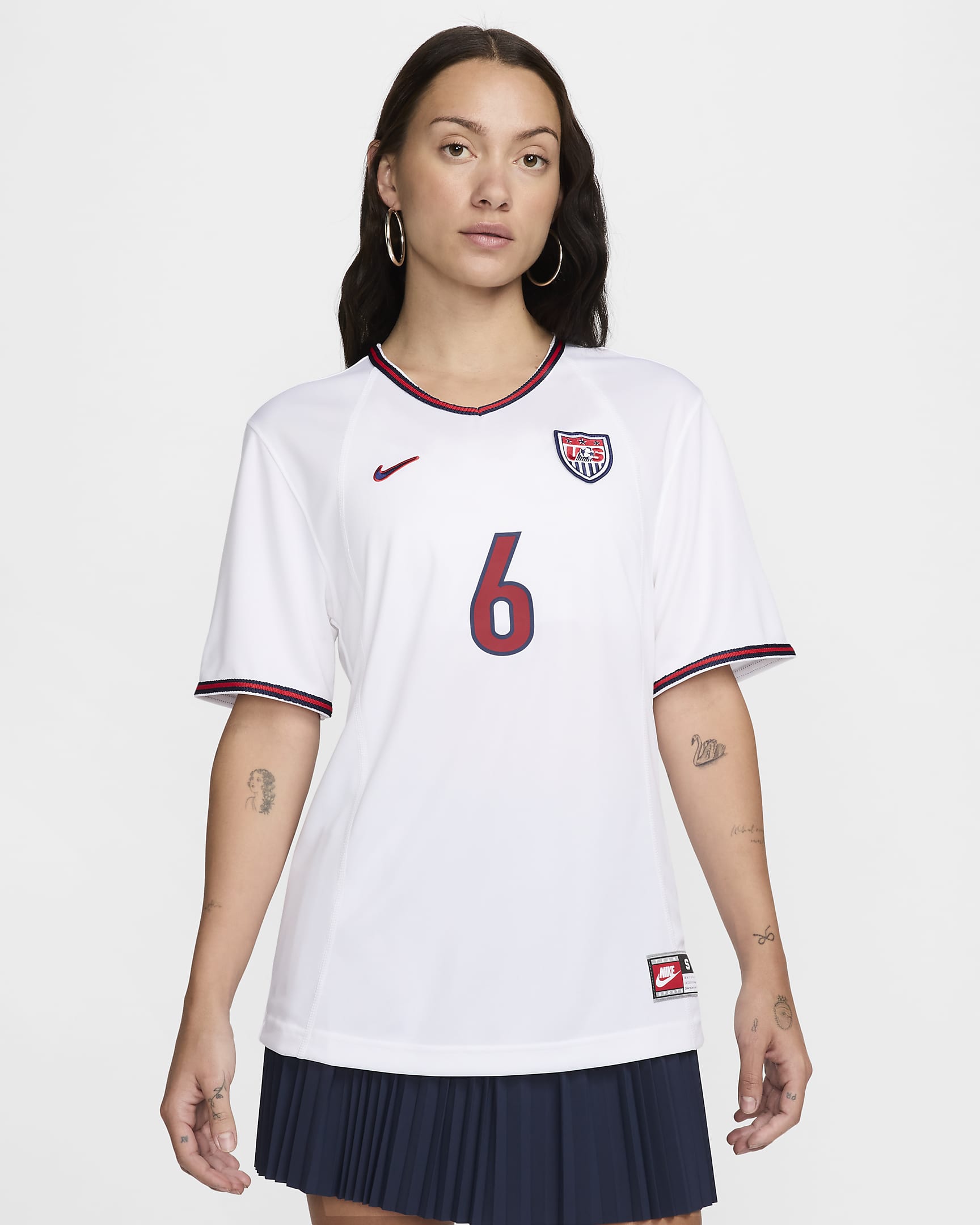 Brandi Chastain USWNT 1999 Reissue Women's Nike Soccer Replica Jersey - White/Tough Red/Royal Blue