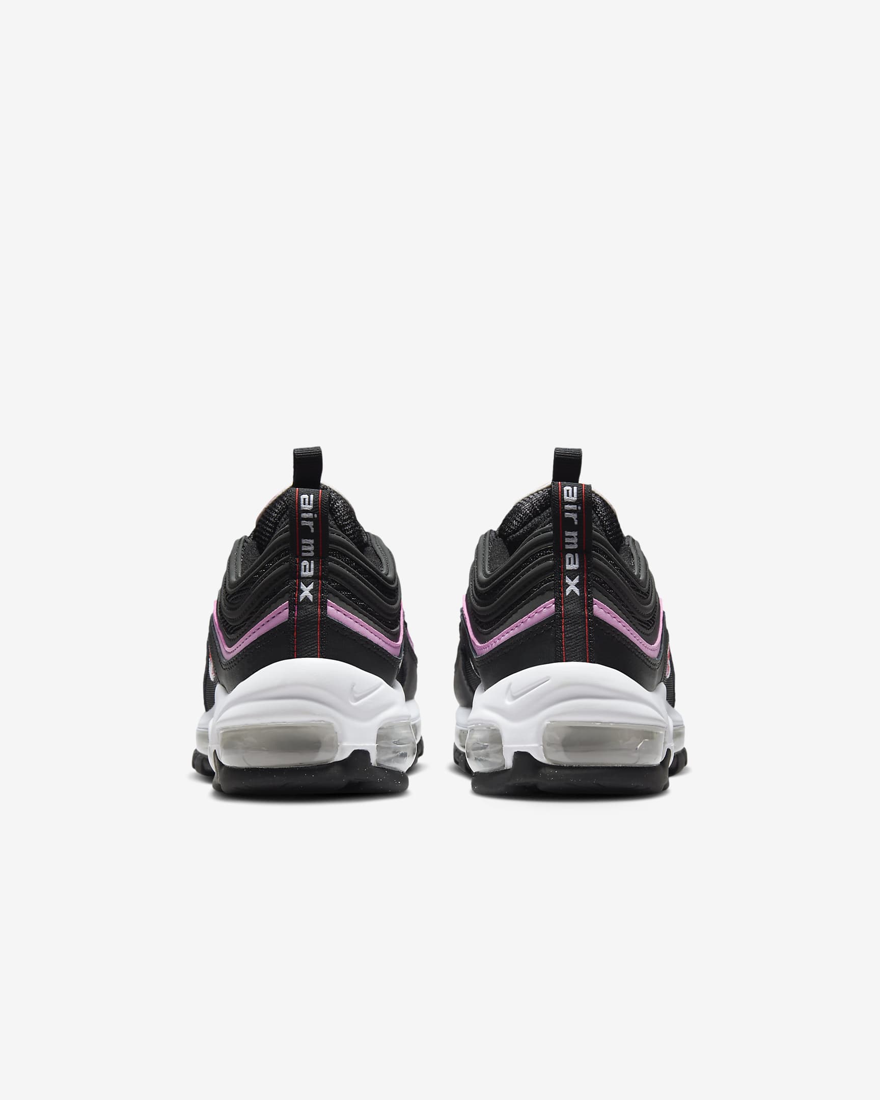 Nike Air Max 97 Older Kids' Shoes - Black/Pink Rise/Picante Red/White