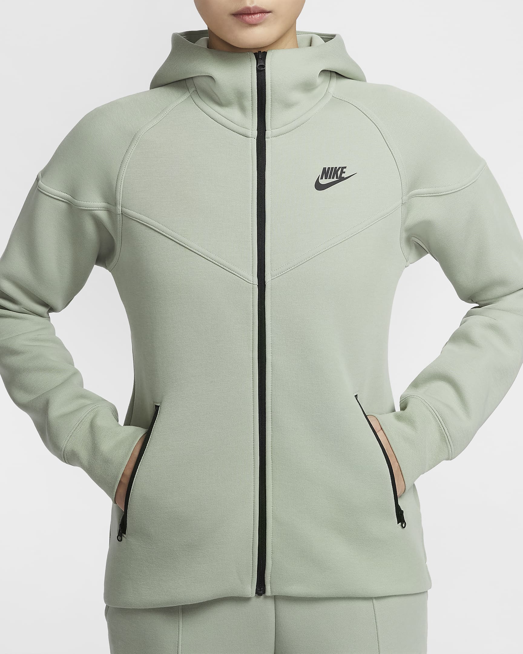 Nike Sportswear Tech Fleece Windrunner Women's Full-Zip Hoodie - Jade Horizon/Black