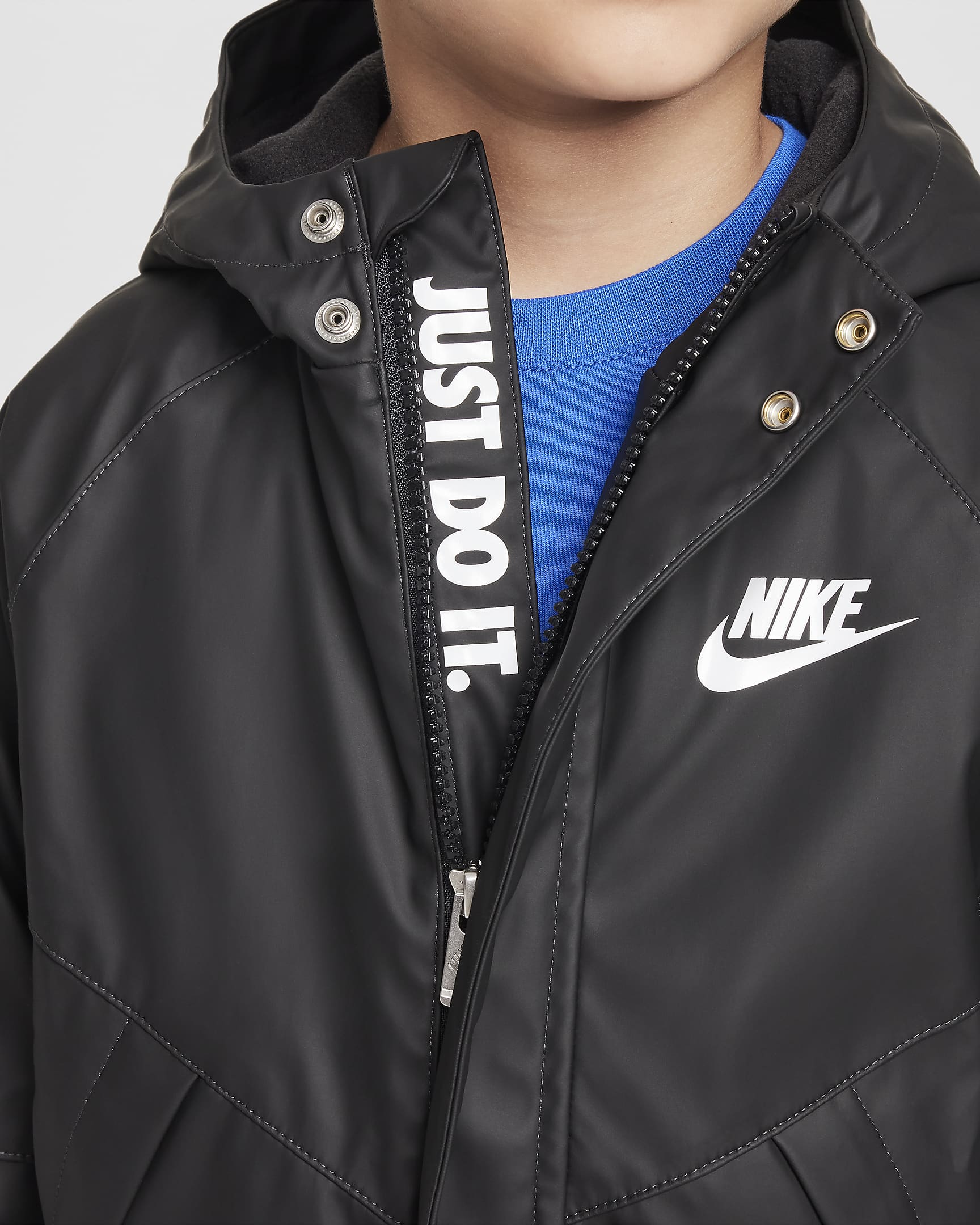 Nike Little Kids' Rain Jacket - Black