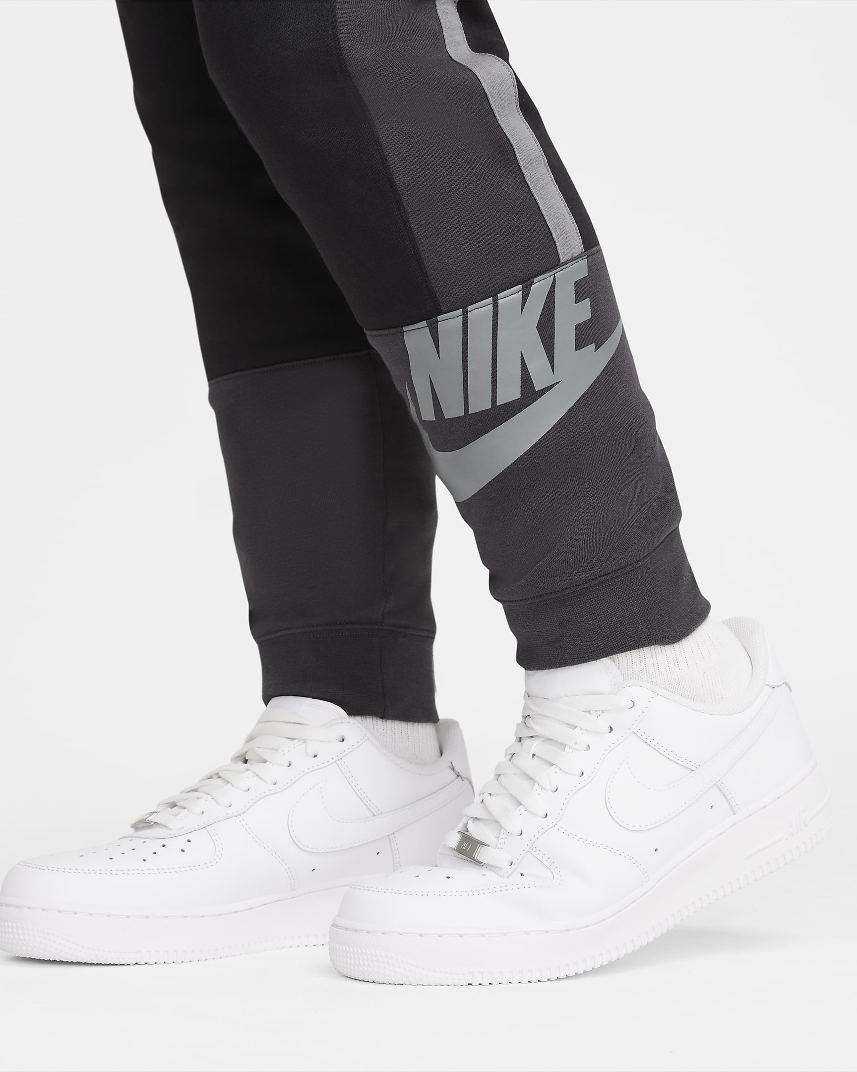 Nike Sportswear Amplify Big Kids' (Boys') Pants (Extended Size) - Black/Dark Smoke Grey/Smoke Grey/Smoke Grey