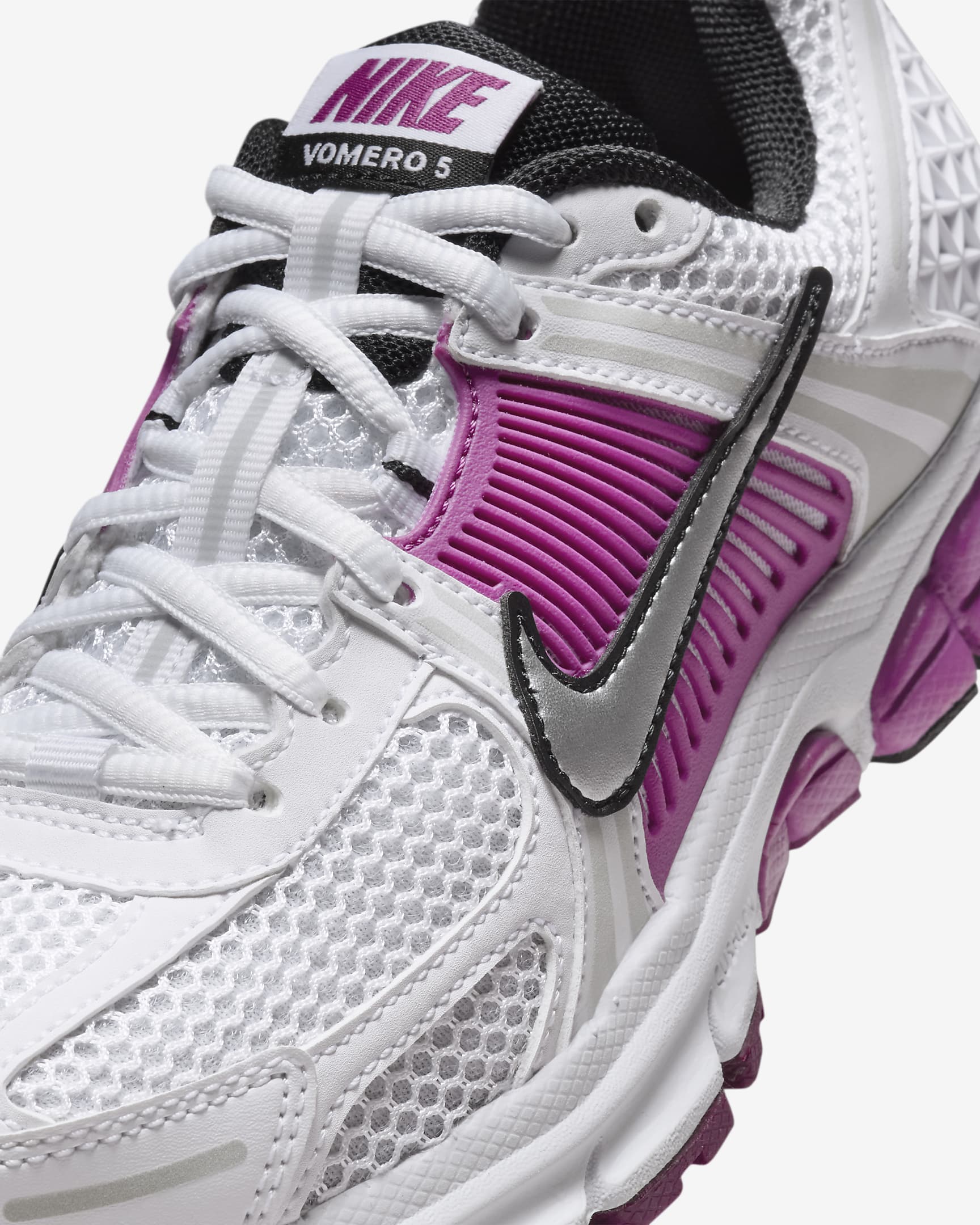 Nike Vomero 5 kinderschoenen - Wit/Pure Platinum/Hot Fuchsia/Metallic Platinum