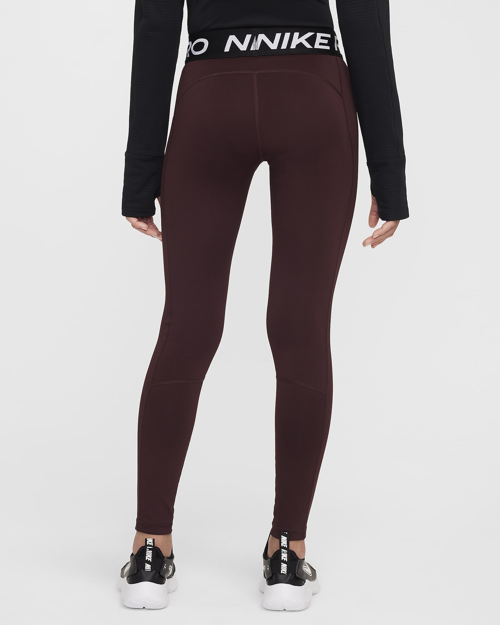 Leggings Dri-FIT Nike Pro Leak Protection: Period – Bambina/Ragazza - Burgundy Crush/Nero