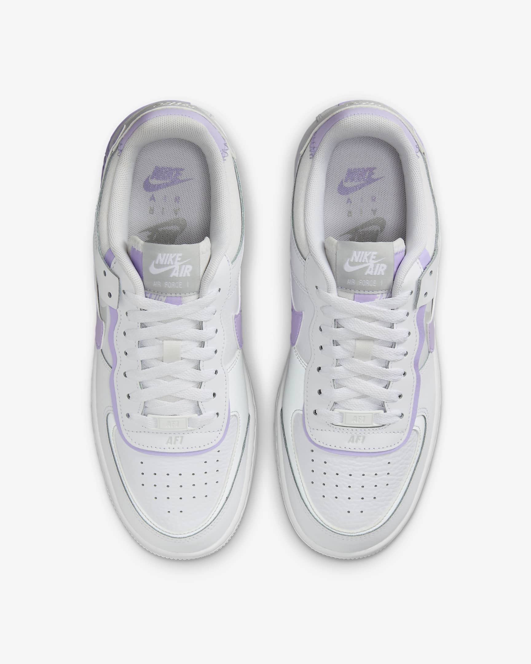 Nike Air Force 1 Shadow Kadın Ayakkabısı - Beyaz/Photon Dust/Beyaz/Lilac Bloom