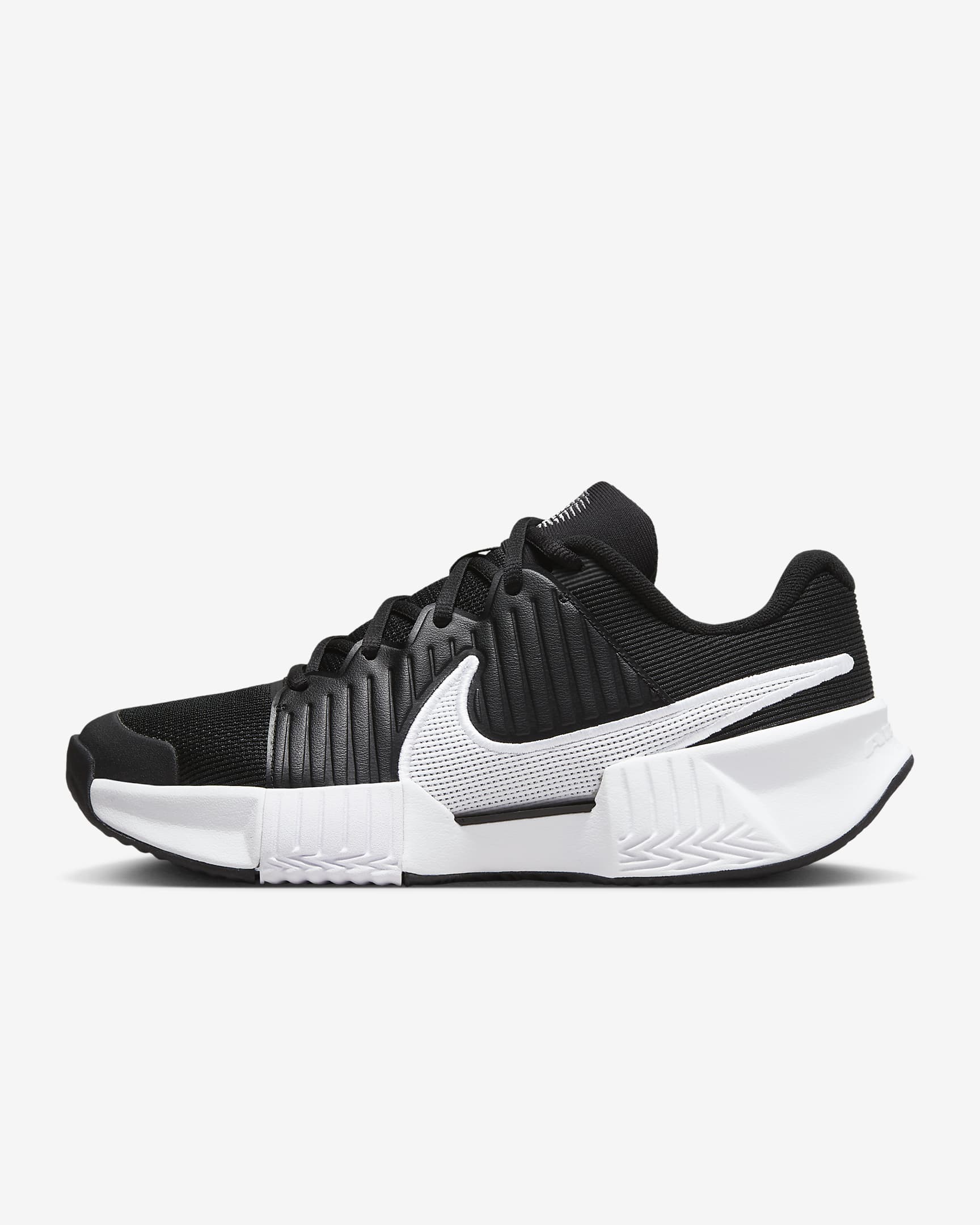 Chaussure de tennis pour terre battue Nike GP Challenge Pro pour femme - Noir/Noir/Blanc