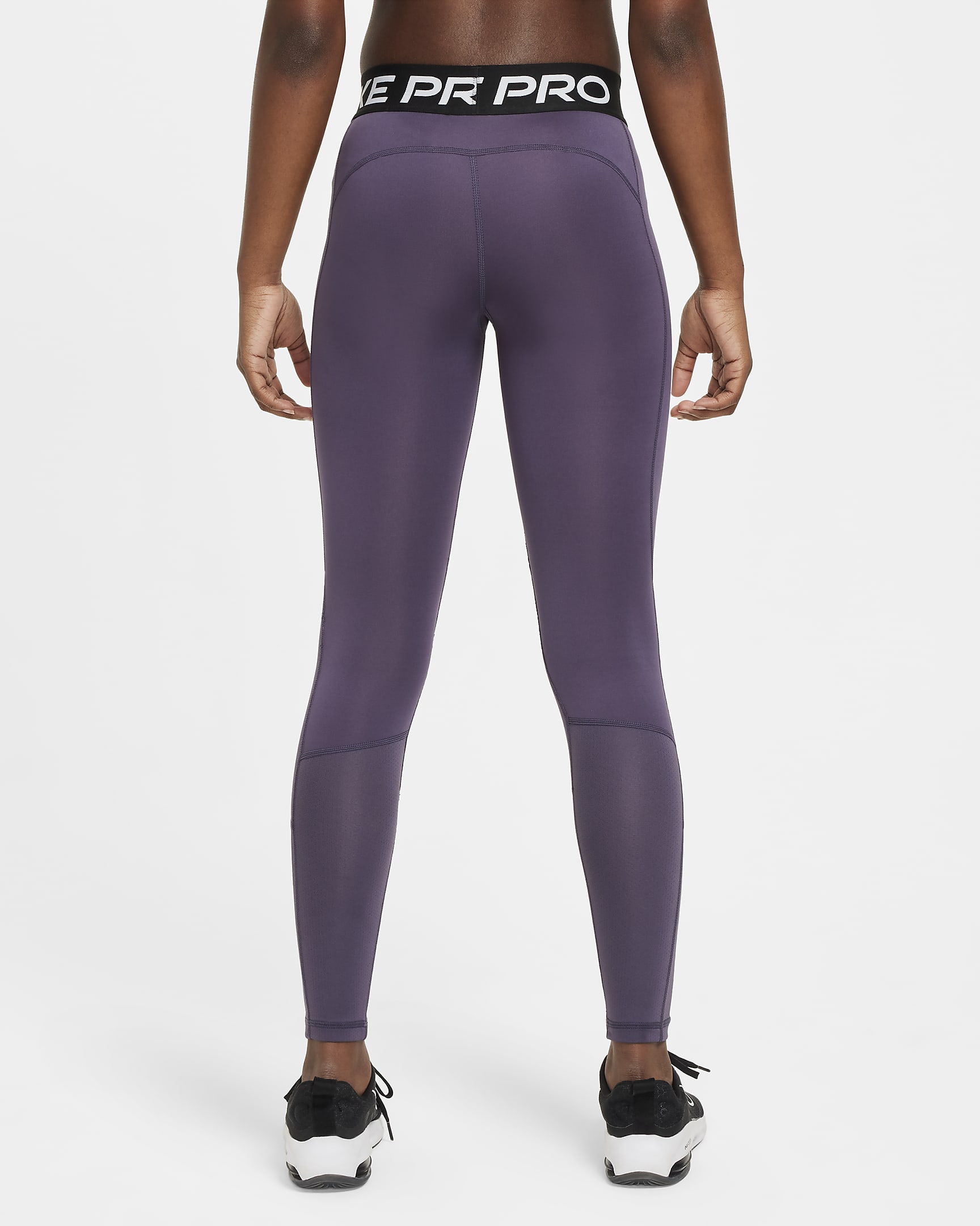 Leggings Nike Pro Dri-FIT - Ragazza - Dark Raisin/Bianco