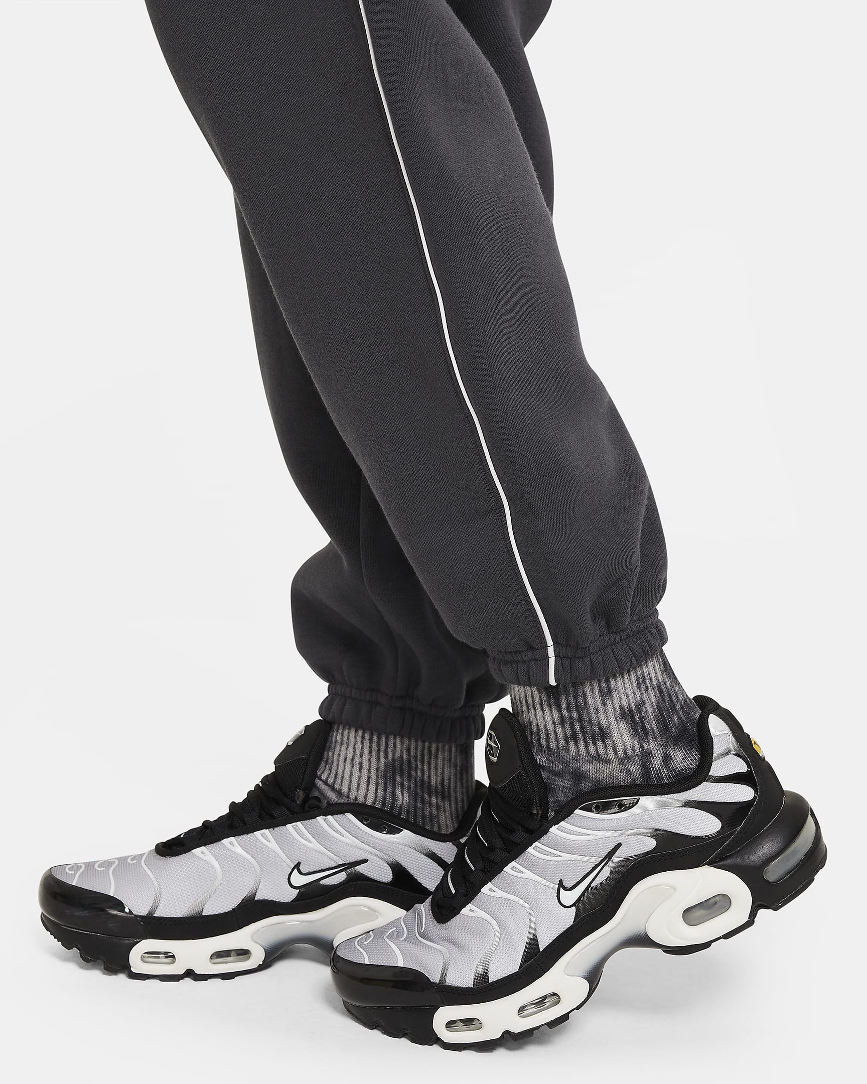 Nike Sportswear túlméretezett polárnadrág nagyobb gyerekeknek (lányoknak) - Anthracite/Fehér