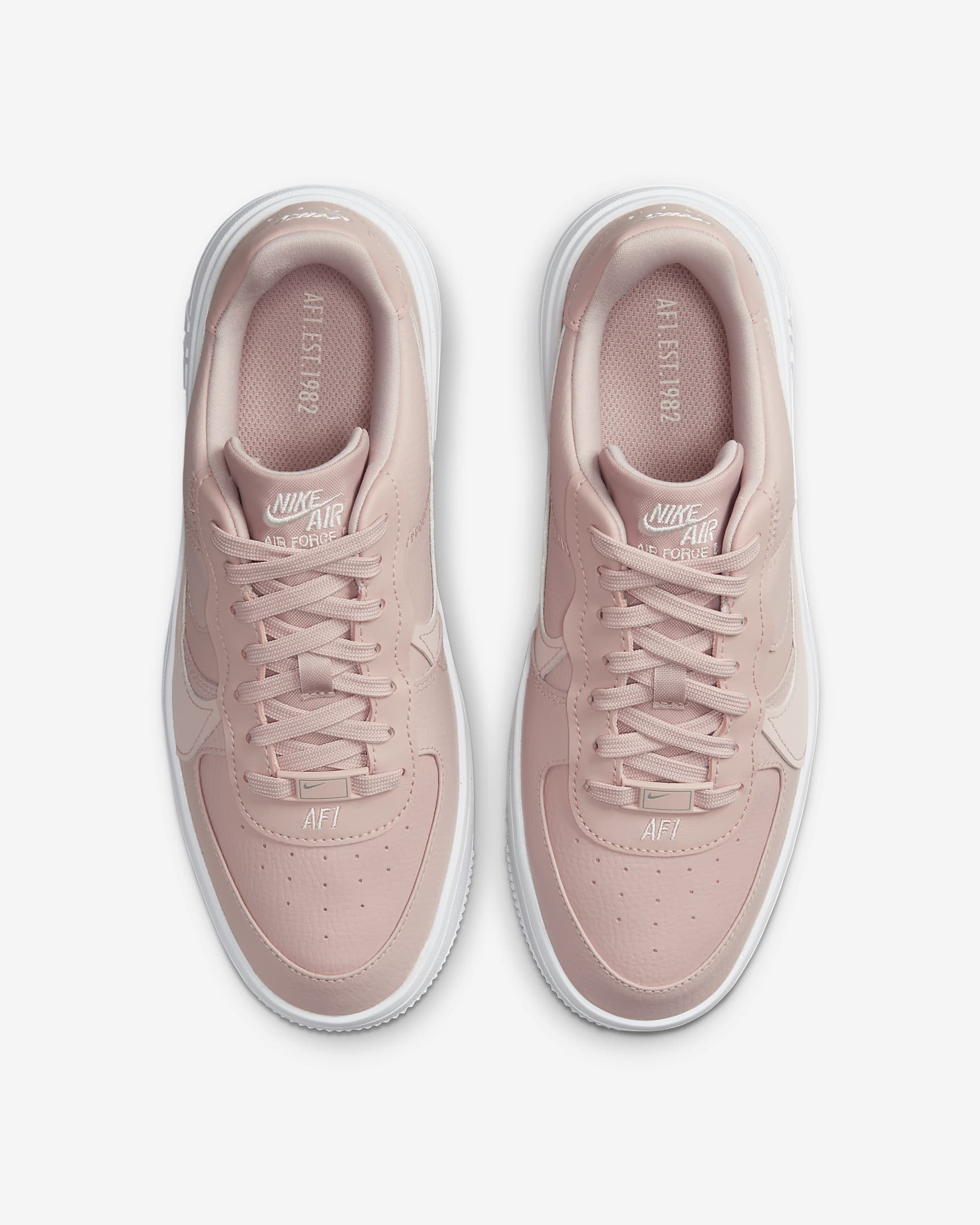 Nike Air Force 1 PLT.AF.ORM Women's Shoes - Pink Oxford/White/Light Soft Pink