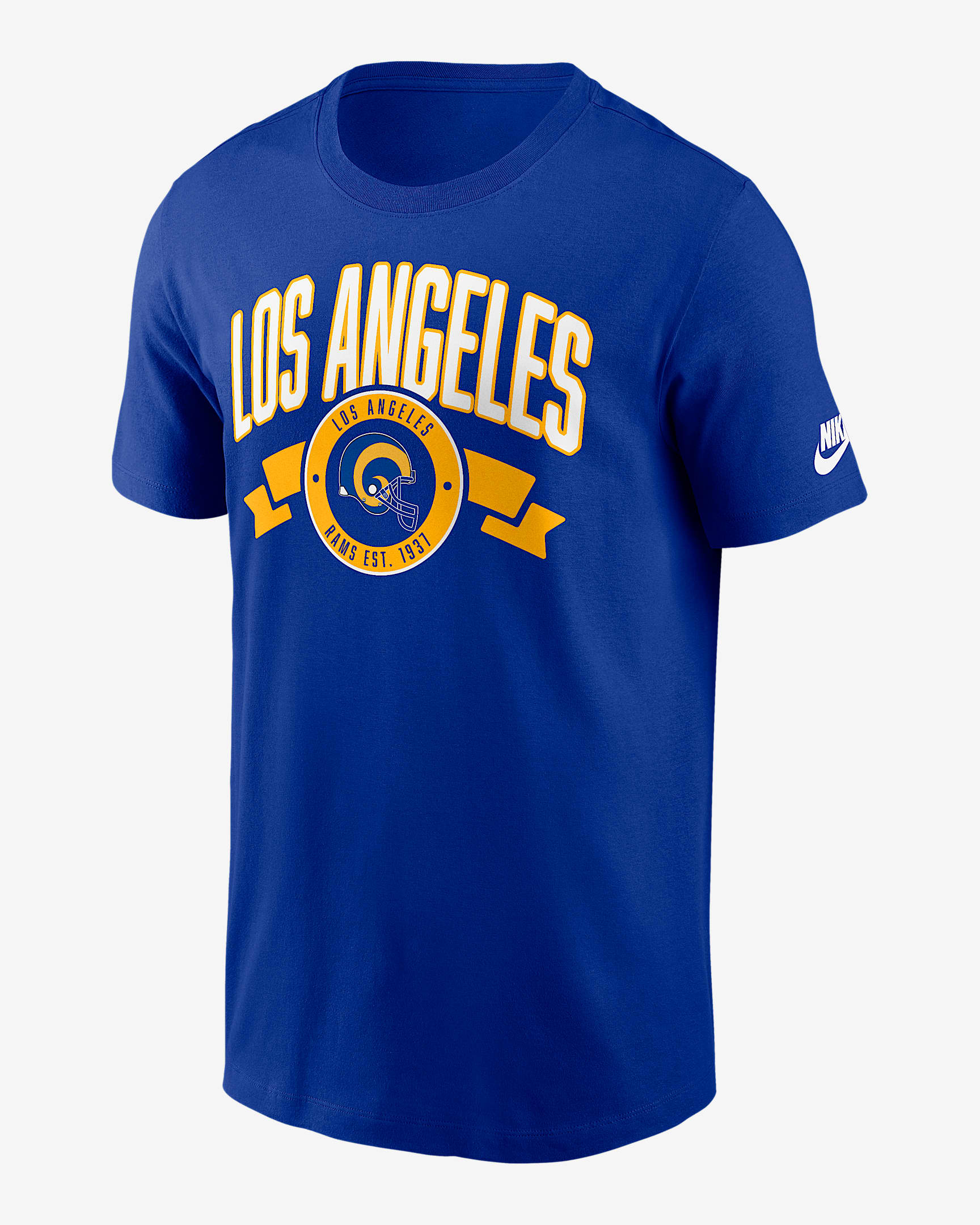 Playera Nike de la NFL para hombre Los Angeles Rams Rewind Front And Back Hit Essential - Royal
