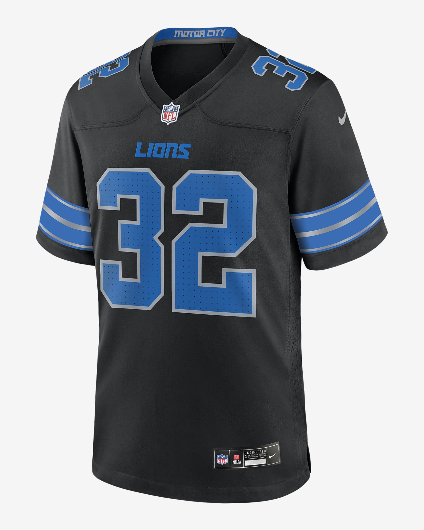 Jersey de fútbol americano Nike de la NFL Game para hombre Brian Branch Detroit Lions - Negro