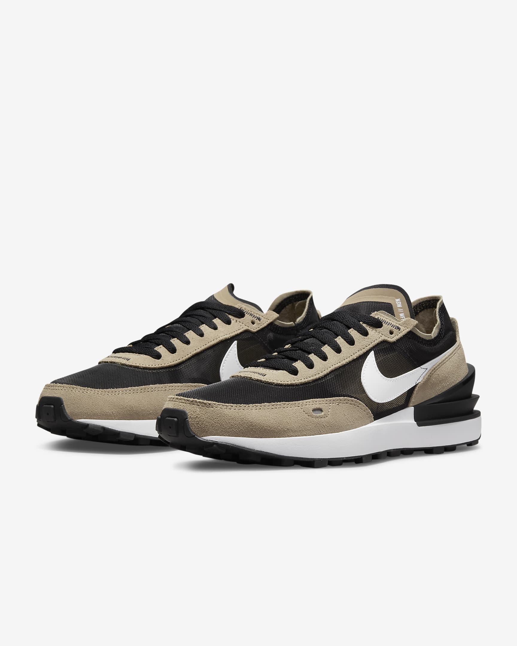 Nike Waffle One Men's Shoes - Black/Khaki/Black/White