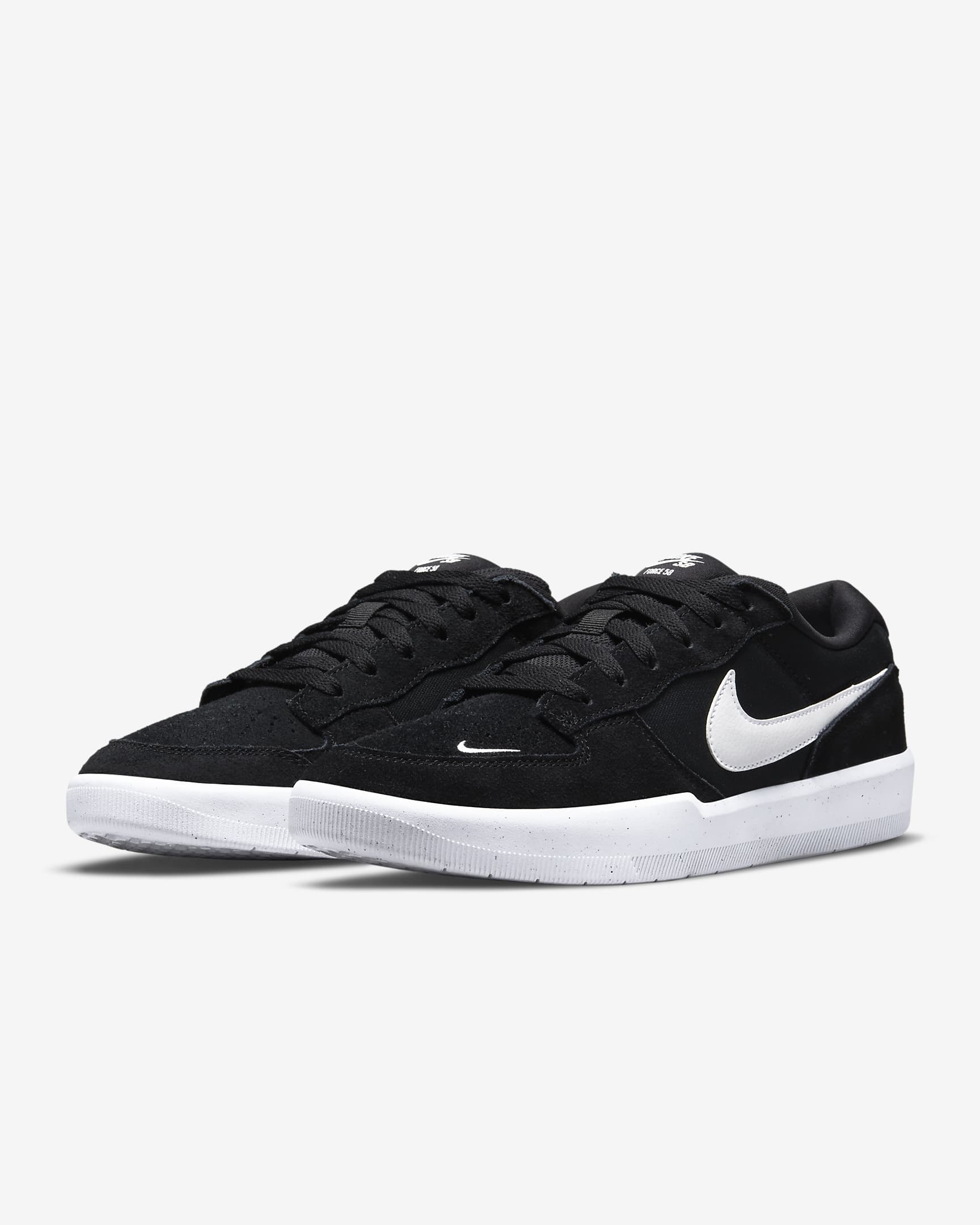 Nike SB Force 58 滑板鞋 - 黑色/黑色/白色