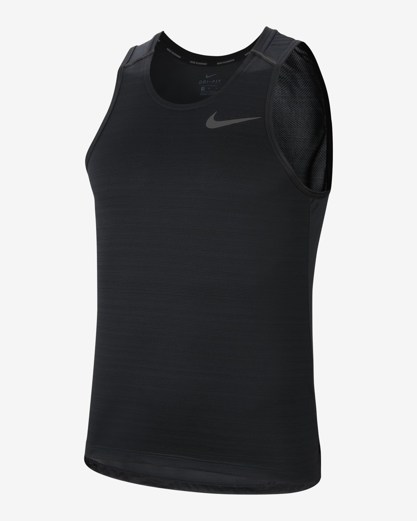 Nike Dri-FIT Miler Men's Running Tank - Black/Black