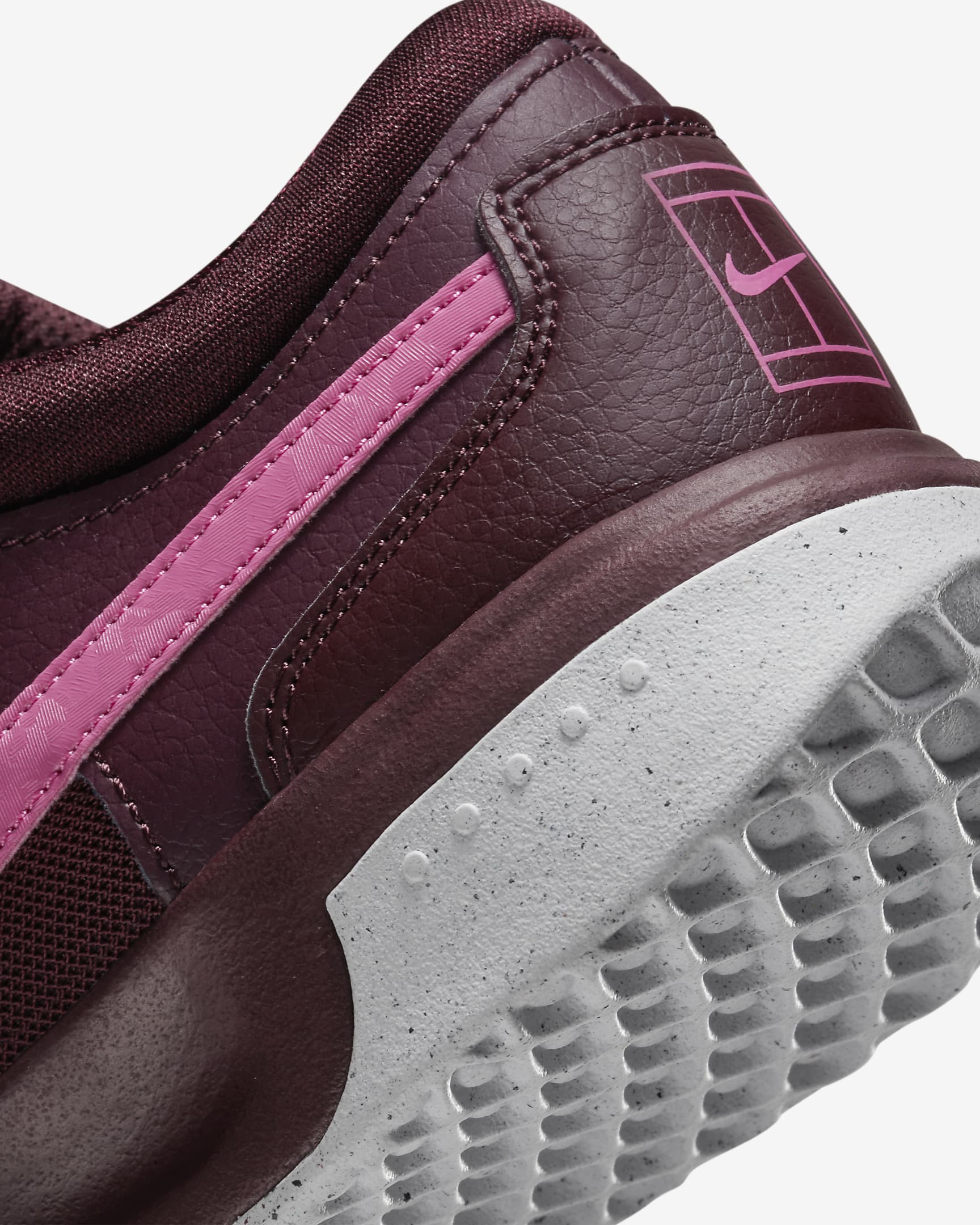 NikeCourt Zoom Lite 3 Premium Women's Hard Court Tennis Shoes - Burgundy Crush/White/Pinksicle