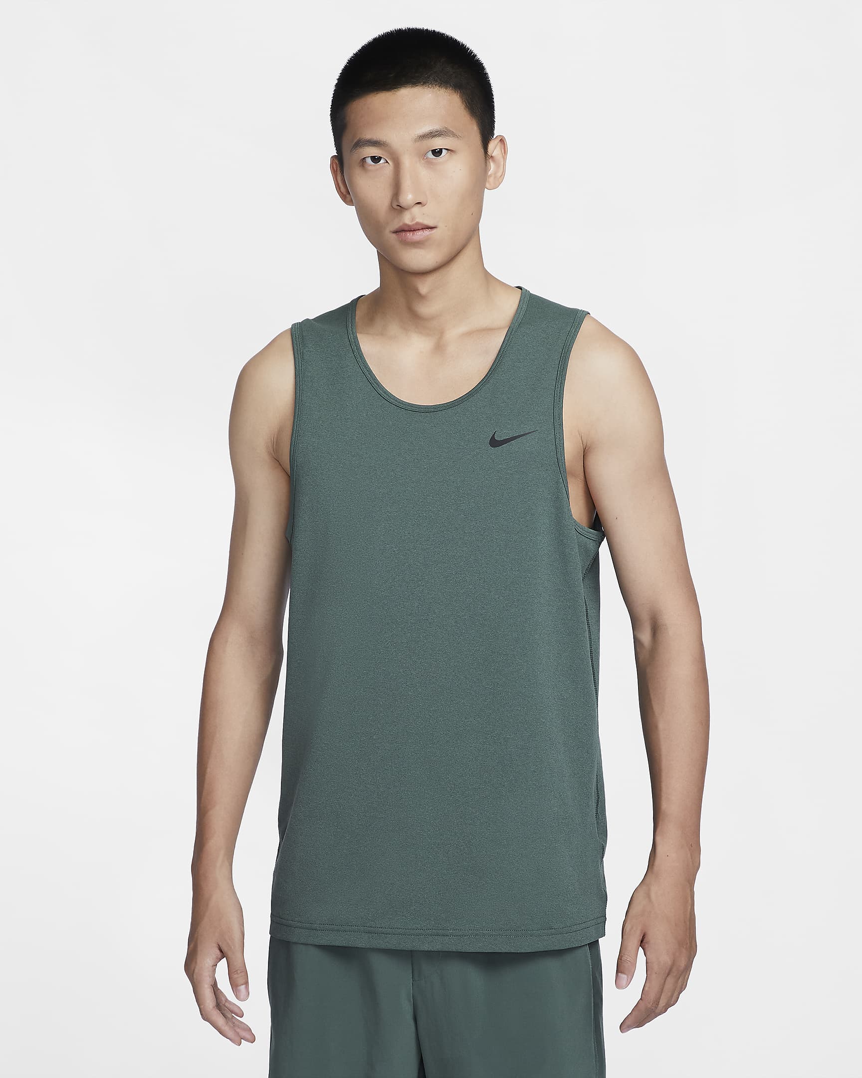 Nike Dri-FIT Hyverse 男款無袖健身背心 - Vintage Green/黑色