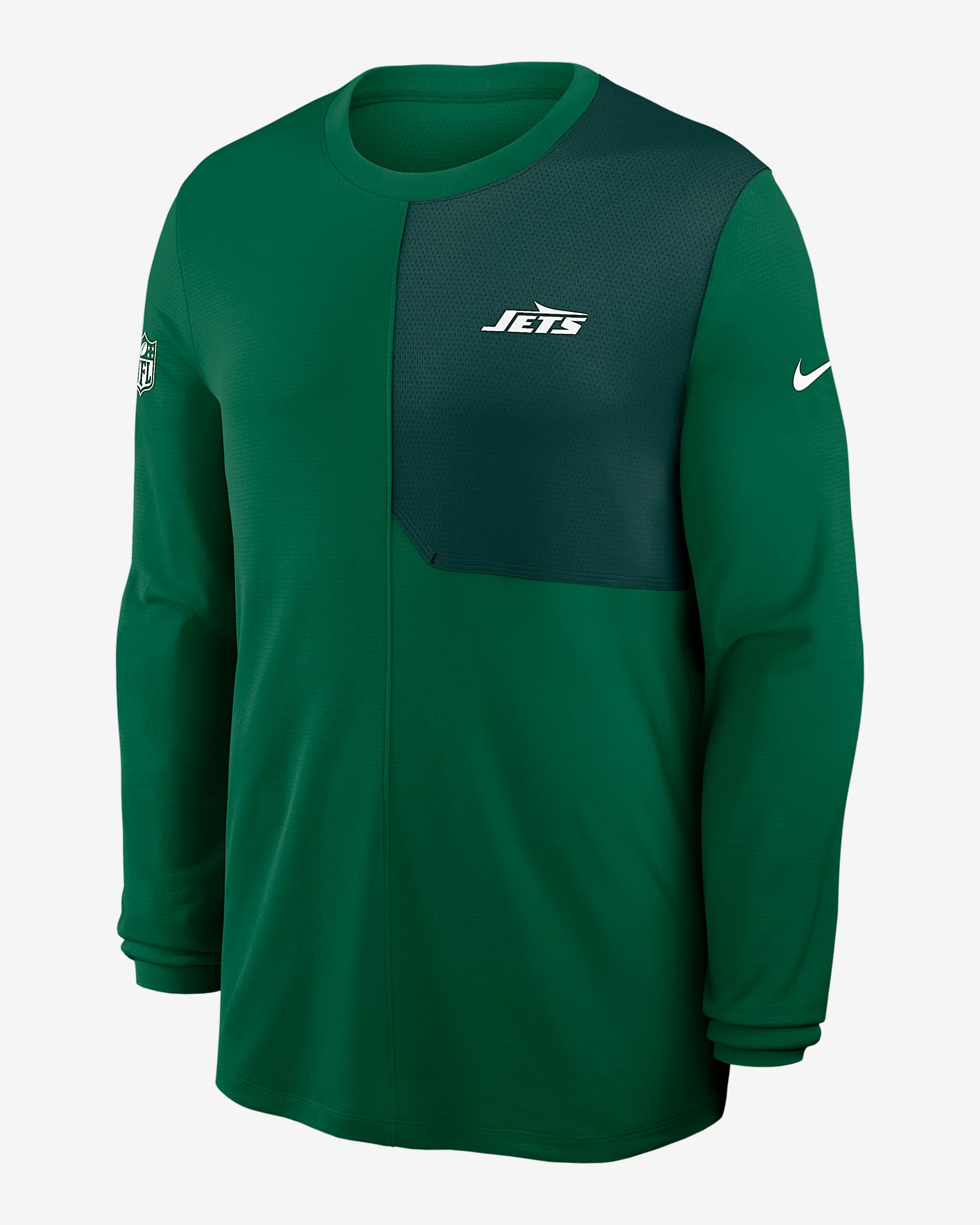 Playera de manga larga Nike Dri-FIT de la NFL para hombre New York Jets Sideline Coach - Verde