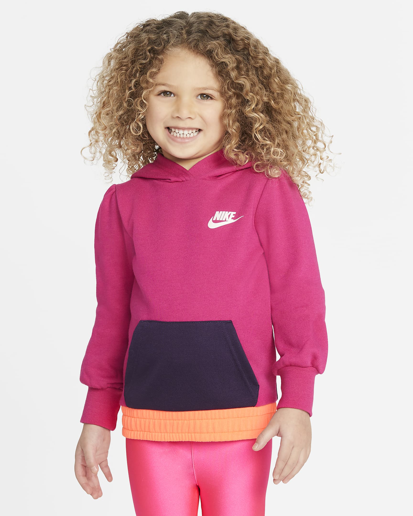 Sudadera con capucha sin cierre French Terry para bebé Nike - Rojo espino