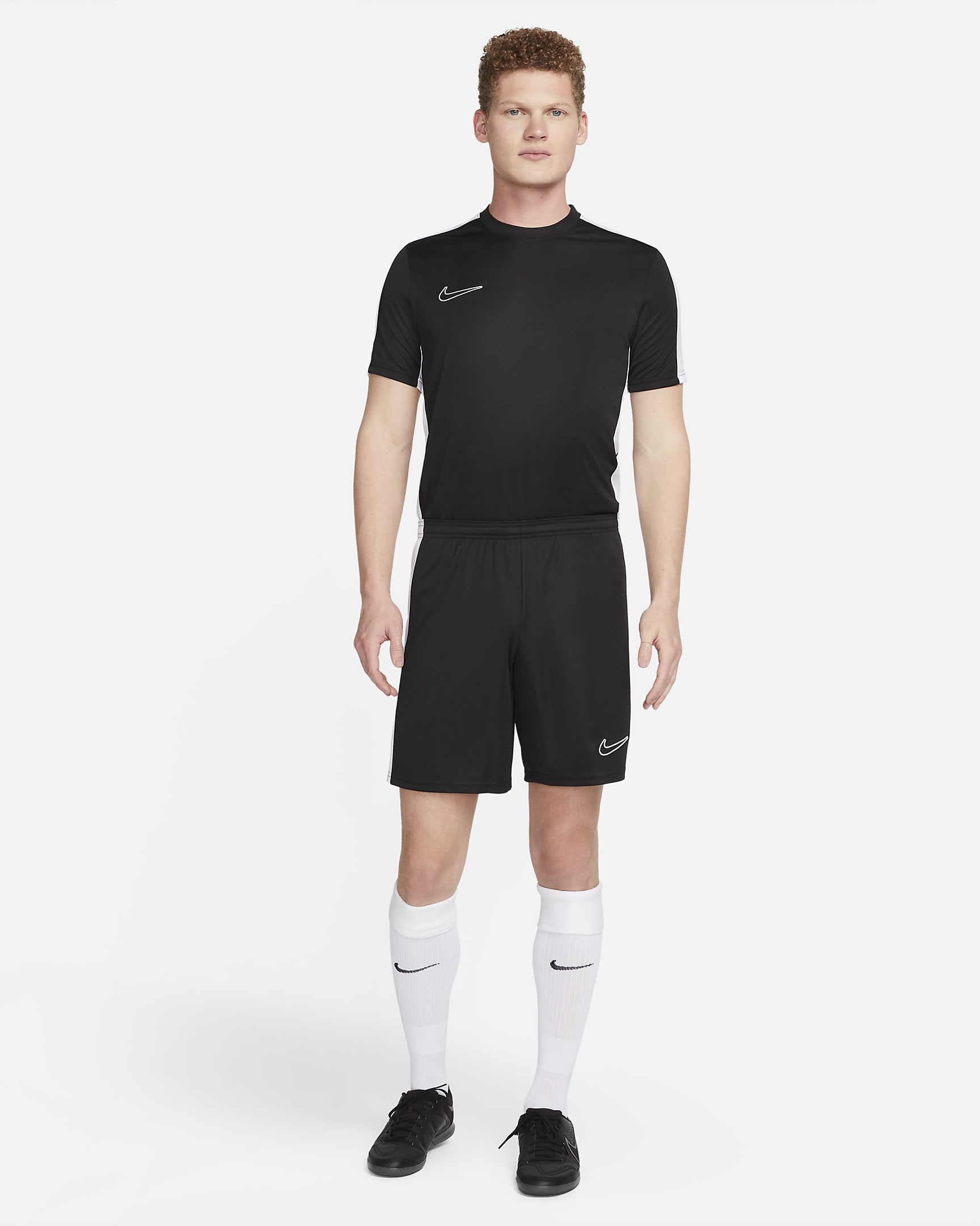 Nike Dri-FIT Academy Men's Dri-FIT Football Shorts - Black/White/Black/White