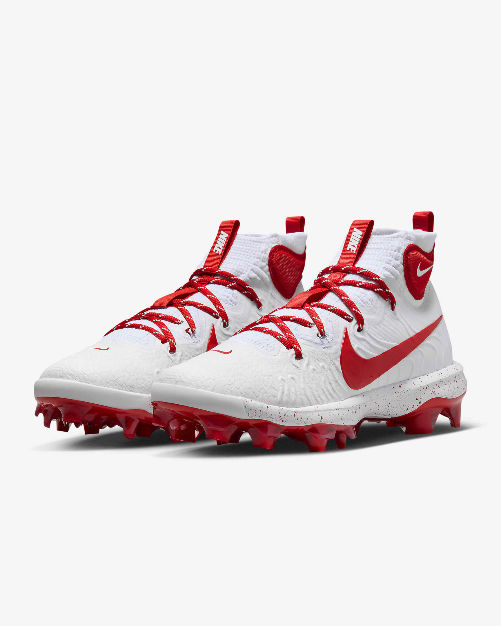 Nike Alpha Huarache NXT MCS Men's Baseball Cleats - White/University Red