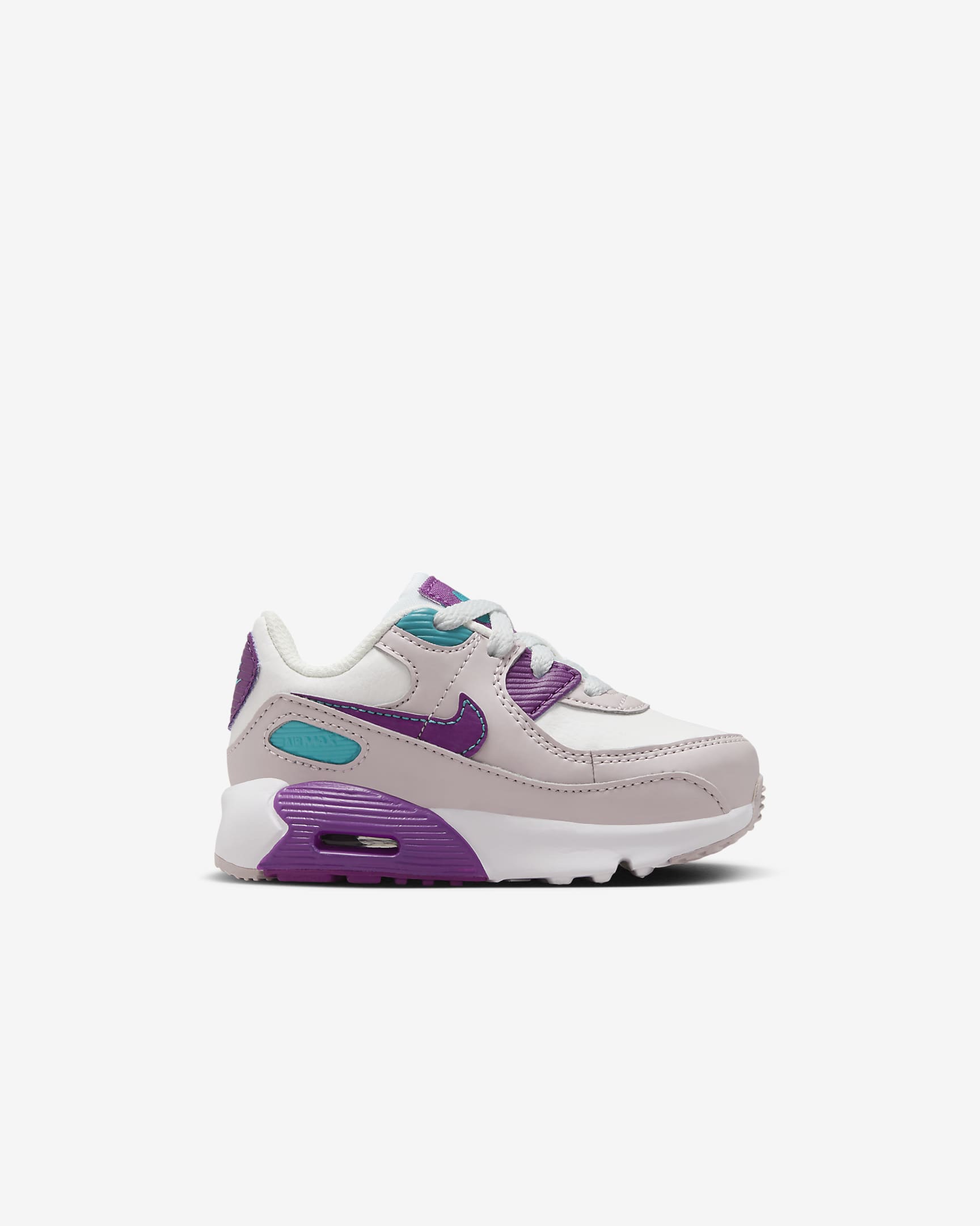 Nike Air Max 90 LTR 嬰幼兒鞋款 - Summit White/Platinum Violet/Aquamarine/Viotech