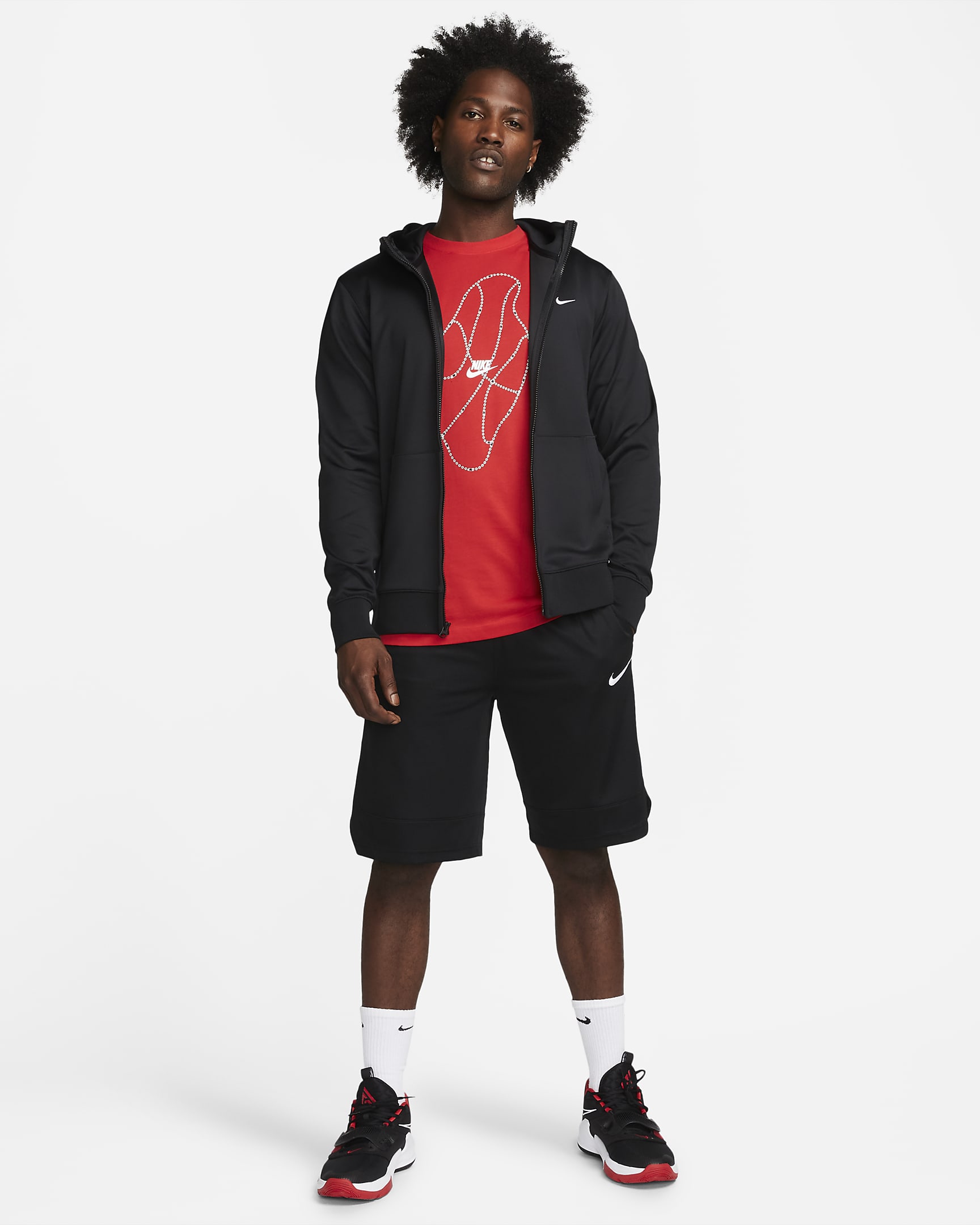 Nike DriFIT Showtime Men's FullZip Basketball Hoodie. Nike SI