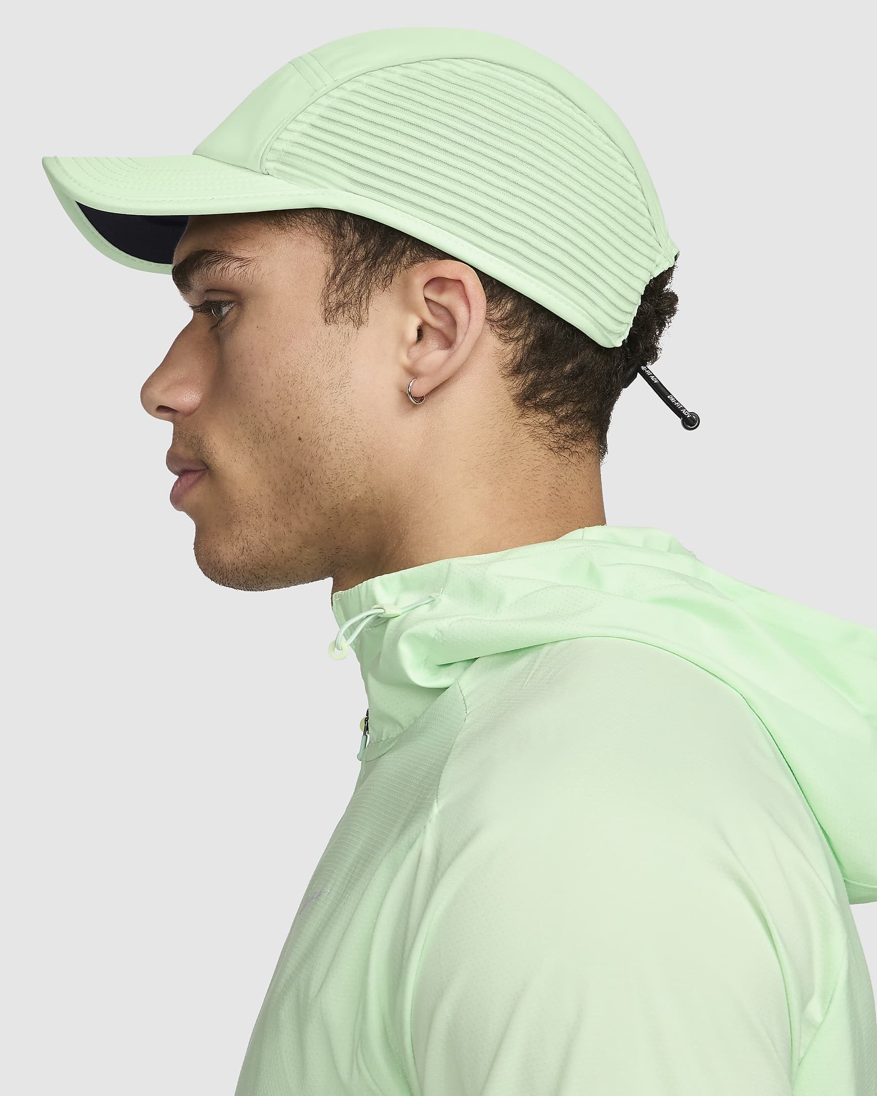 Ustruktureret Nike Dri-FIT ADV Fly AeroBill AeroAdapt-kasket - Vapor Green/Anthracite/sort