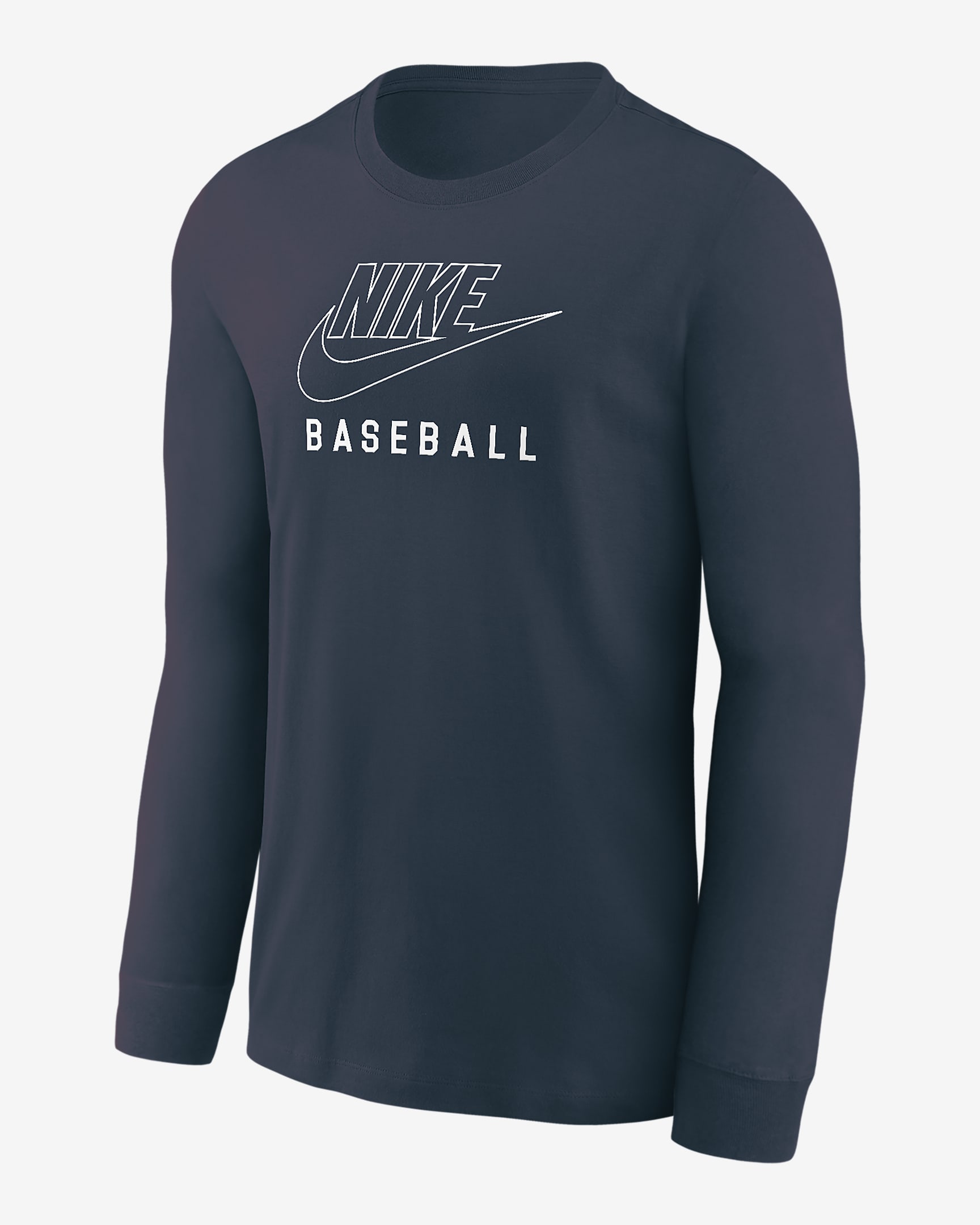 Nike Swoosh Big Kids' Baseball Long-Sleeve T-Shirt - Thunder Blue