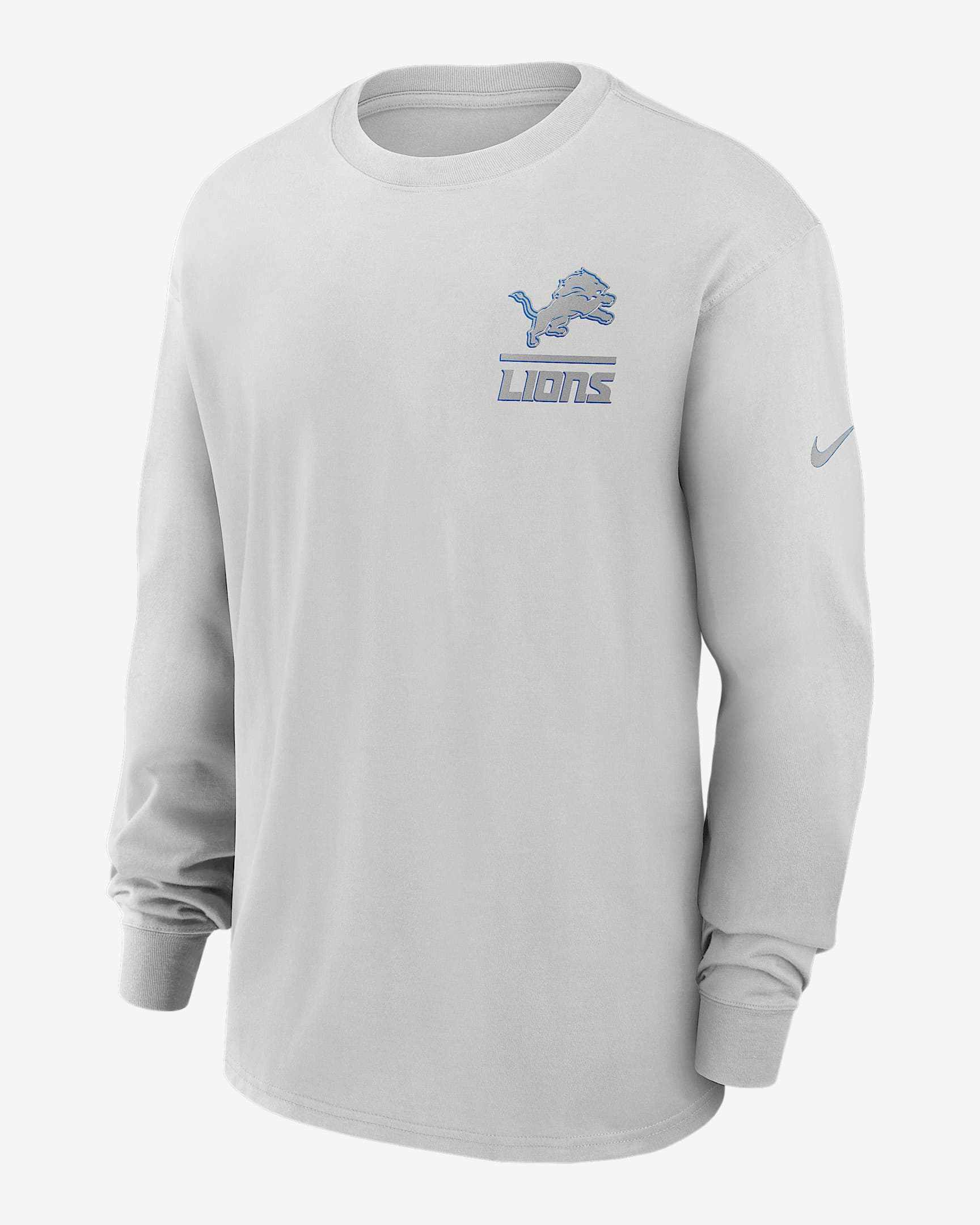 Playera de manga larga Nike de la NFL para hombre Detroit Lions Essential Heavy Max90 - Gris