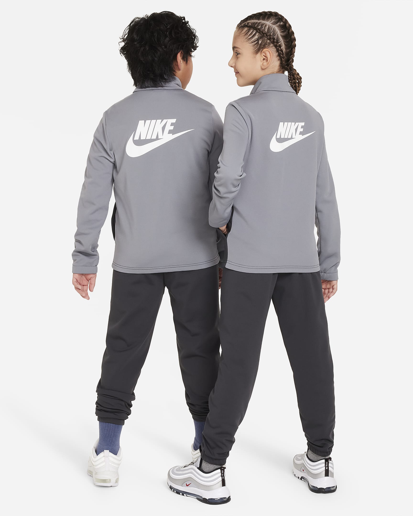 Conjunto de entrenamiento para niños talla grande Nike Sportswear - Gris humo/Antracita/Blanco