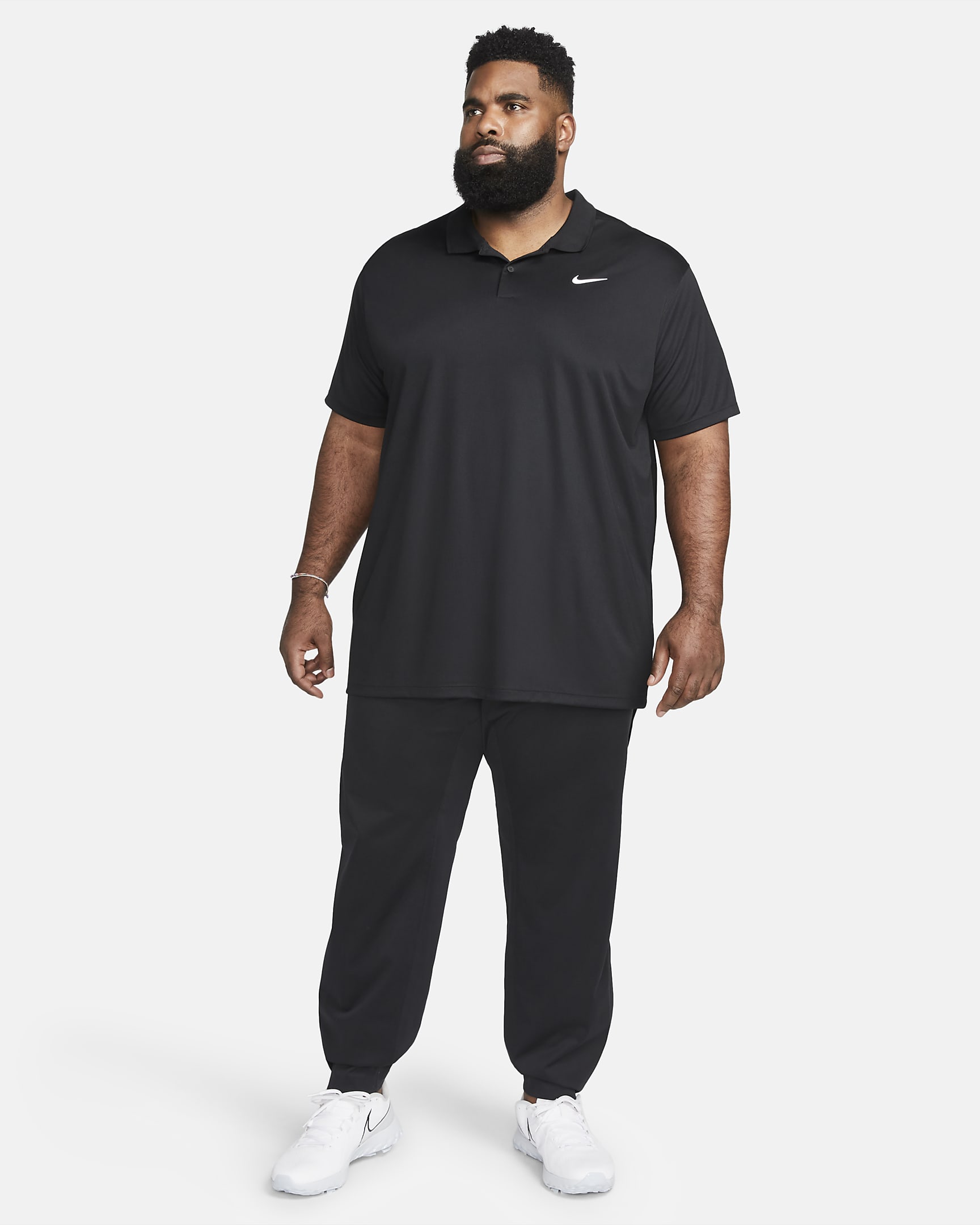 Nike Dri-FIT Victory Men's Golf Polo - Black/White