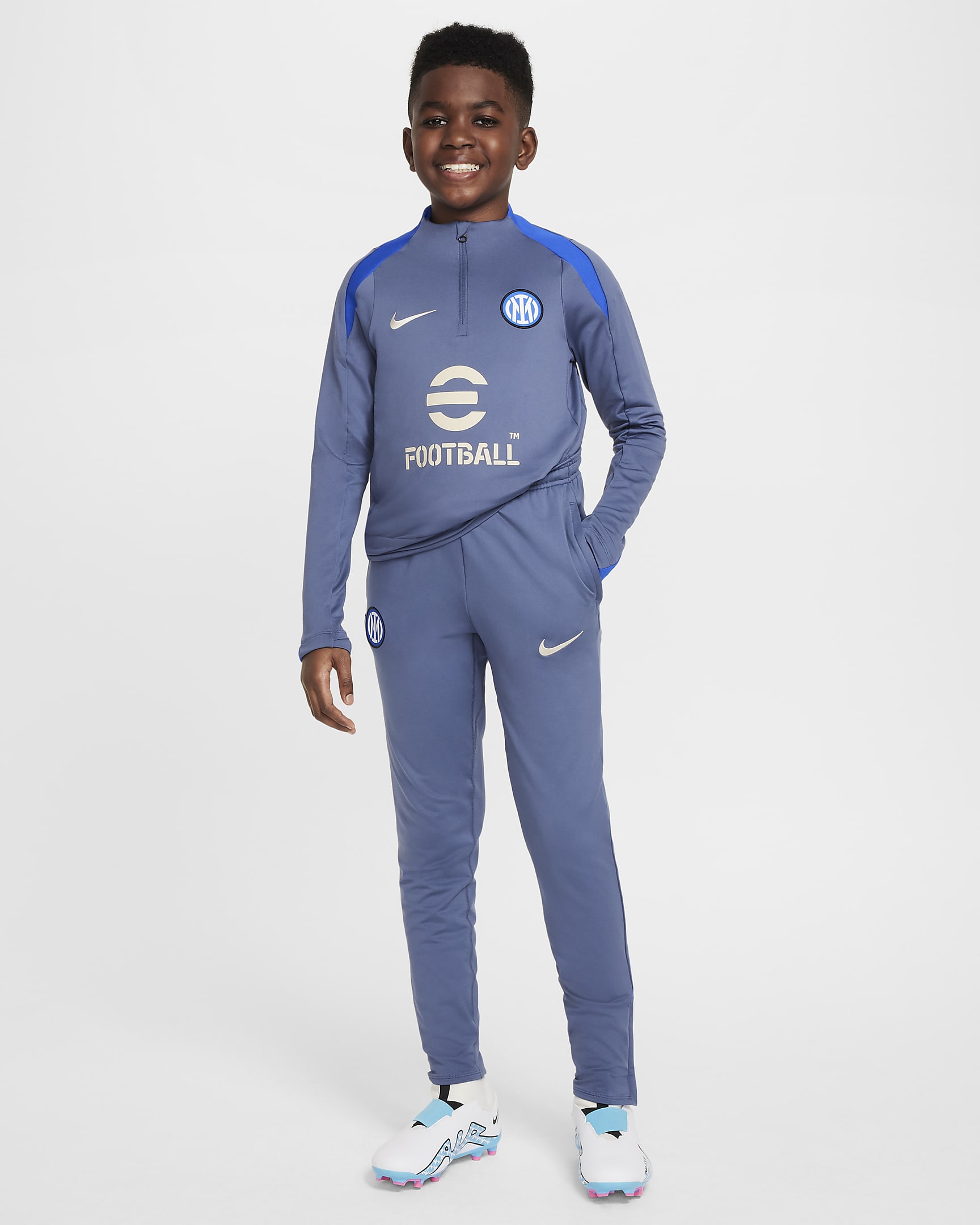 Inter Milan Strike Older Kids' Nike Dri-FIT Football Pants - Diffused Blue/Lyon Blue/Sand Drift