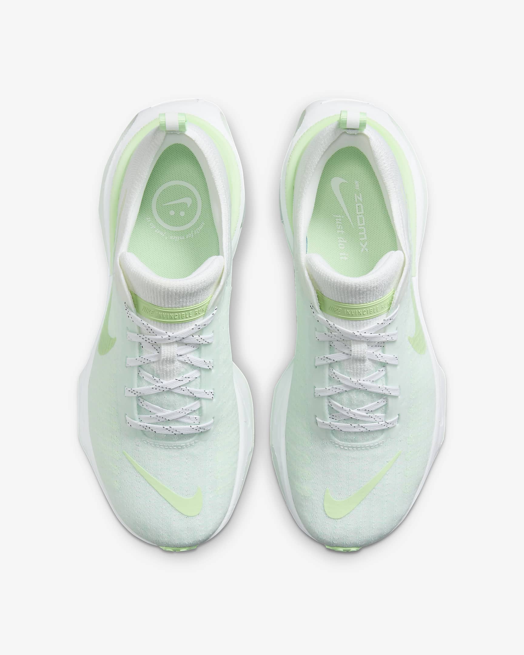 Nike Invincible 3 Women's Road Running Shoes - White/Barely Green/Green Glow/Vapour Green