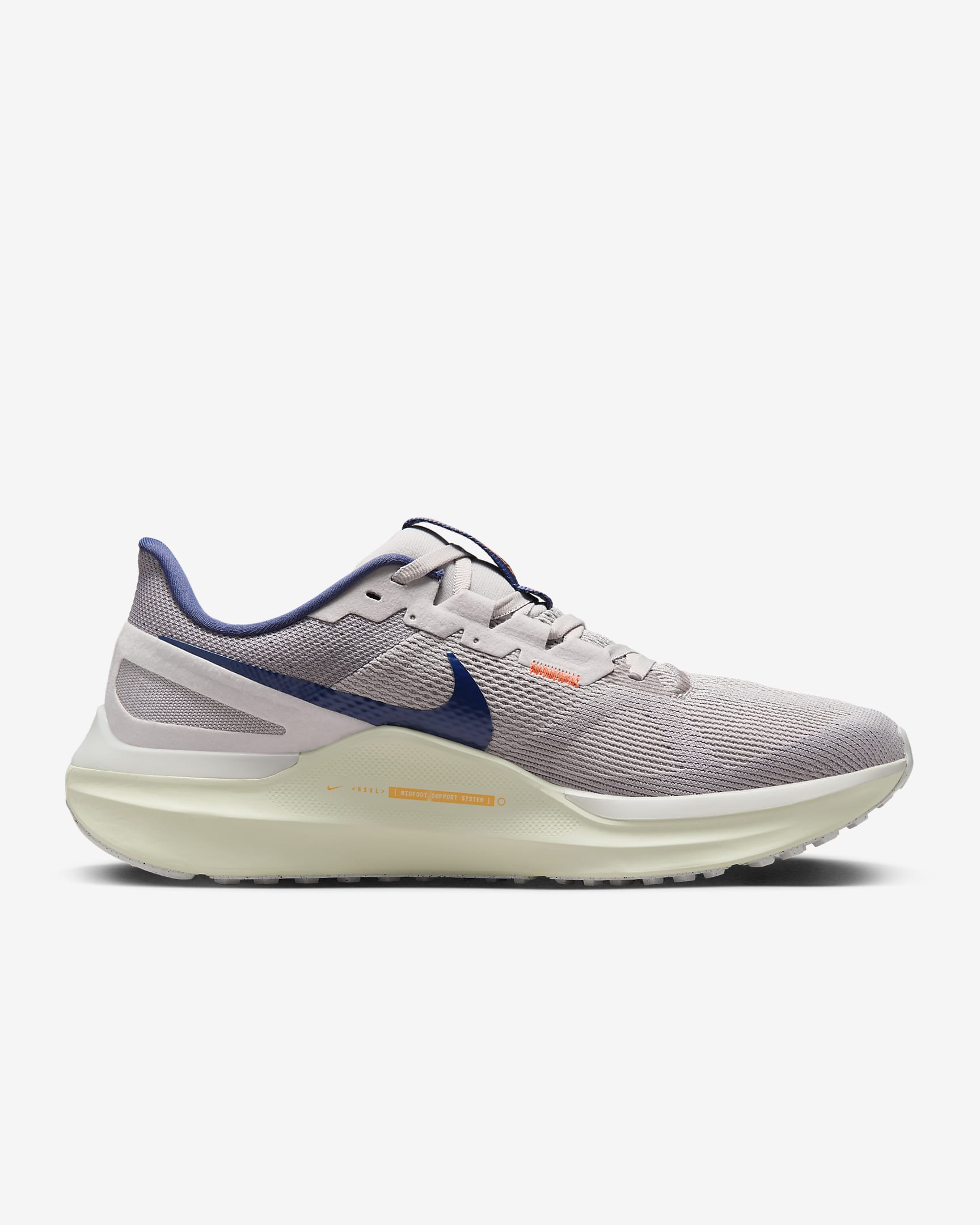 Tenis de correr en pavimento para hombre Nike Structure 25 - Mena de hierro claro/Naranja total/Gris atmósfera/Trueno azul