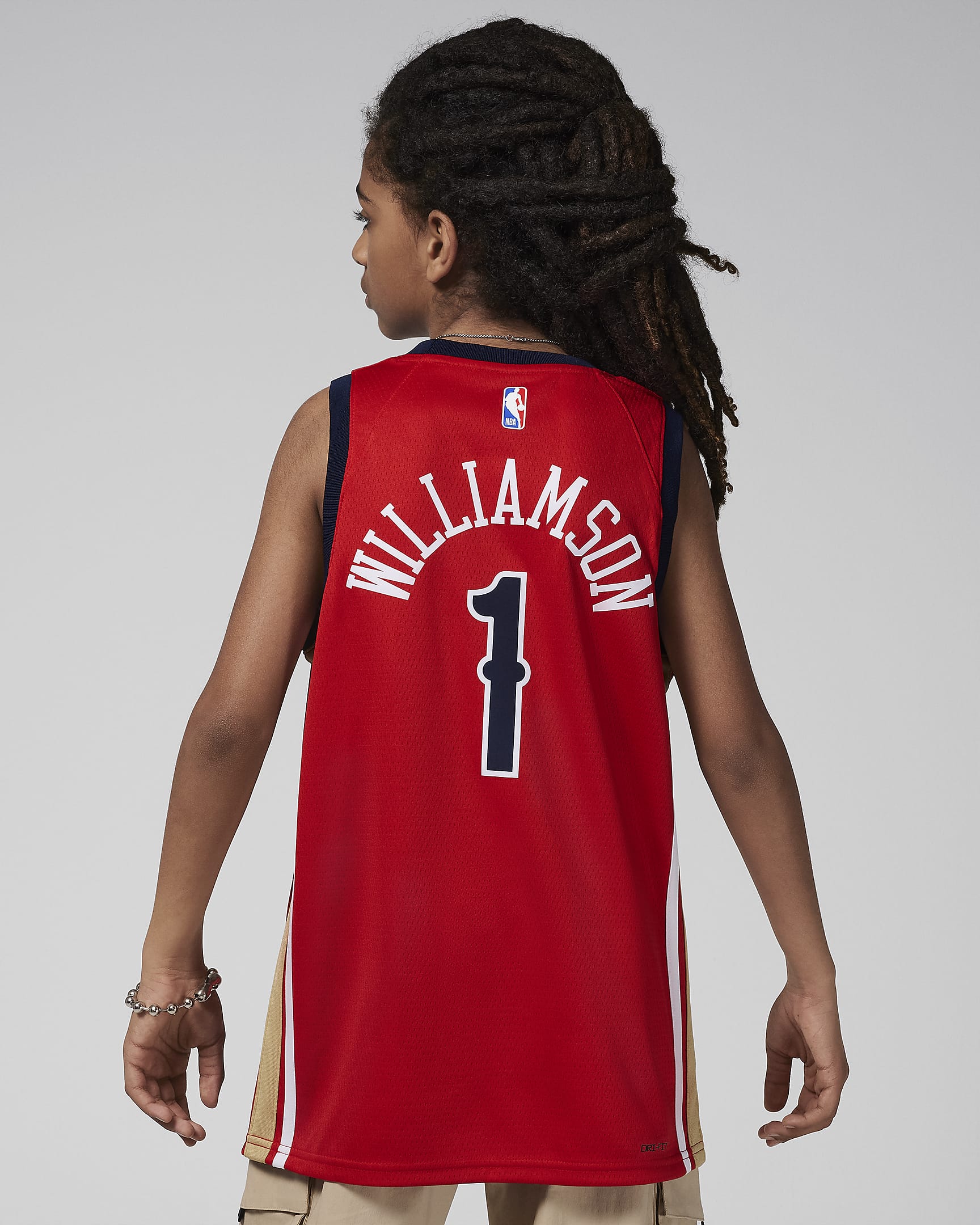 Zion Williamson New Orleans Pelicans 2023/24 Statement Edition Older Kids' Jordan Dri-FIT NBA Swingman Jersey - University Red