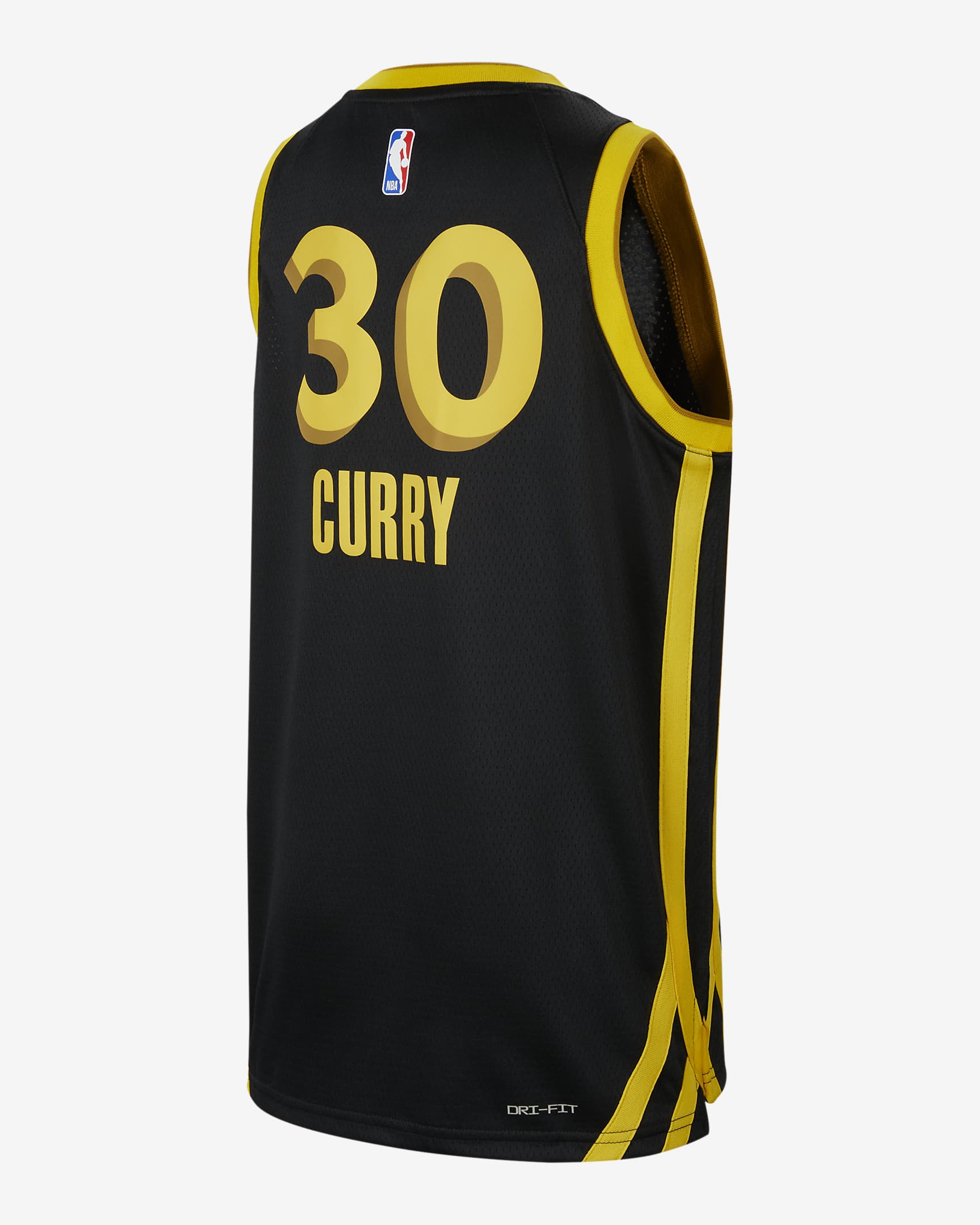 Stephen Curry Golden State Warriors 2023/24 City Edition Older Kids' Nike Dri-FIT NBA Swingman Jersey - Black