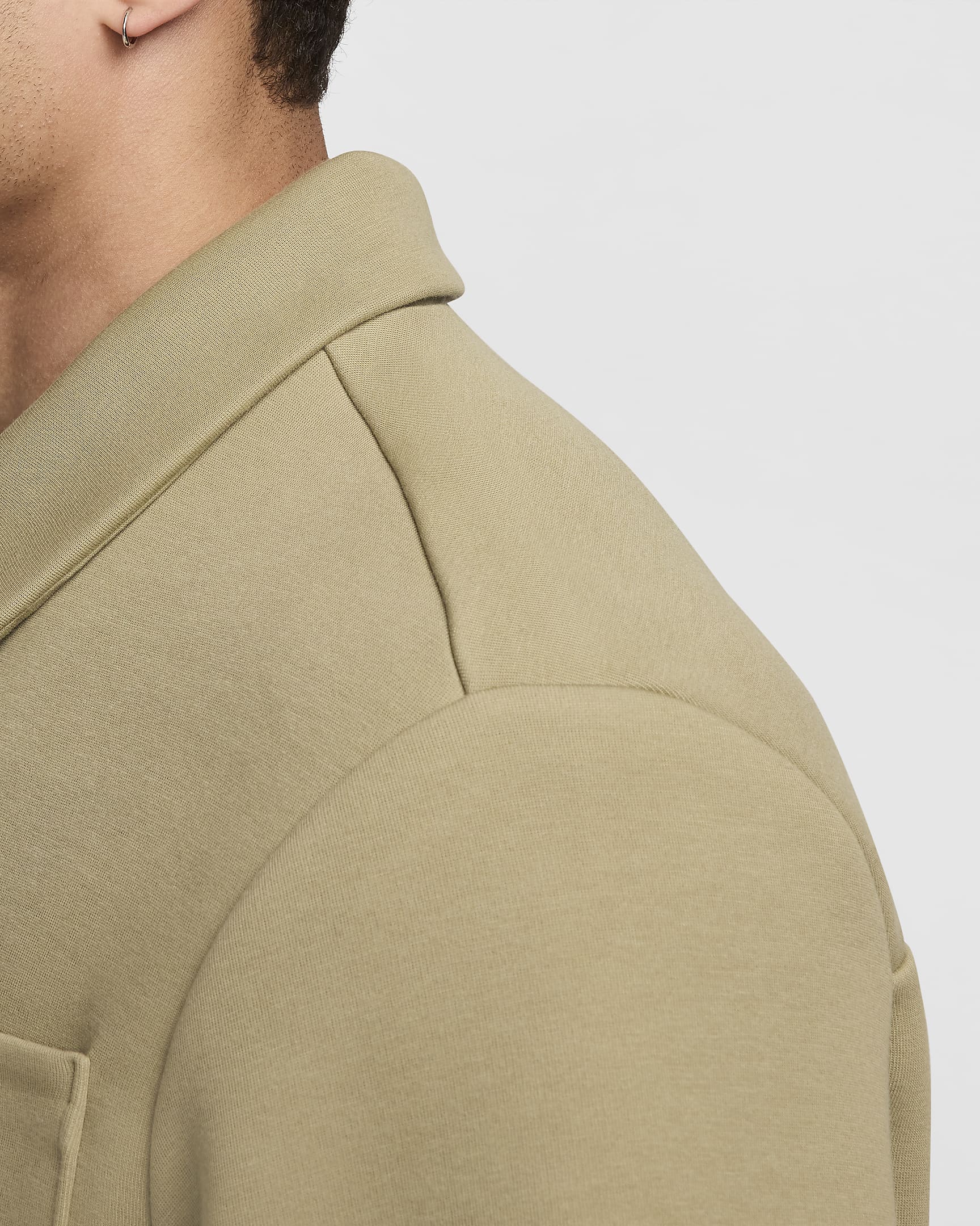 Nike Tech Men's Fleece Shacket - Neutral Olive/Neutral Olive