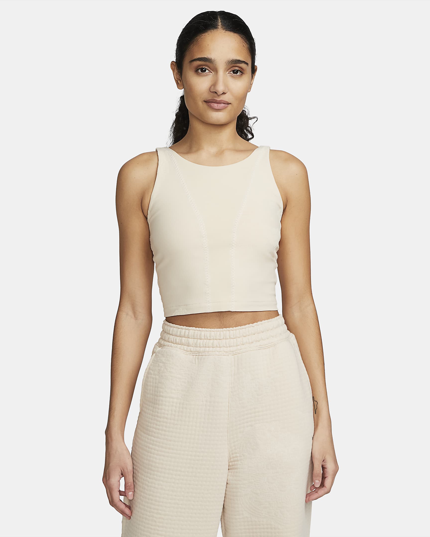 nike women's yoga luxe crop tank top