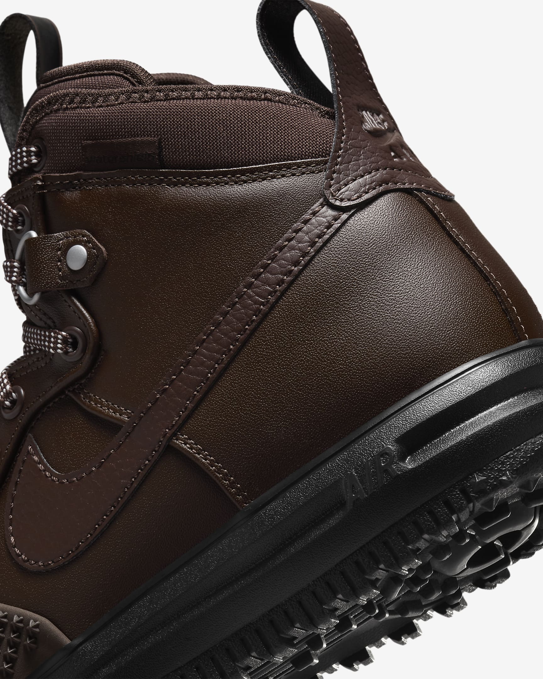 Nike Lunar Force 1 Men's Winterized Duckboot - Baroque Brown/Black/Metallic Silver/Baroque Brown