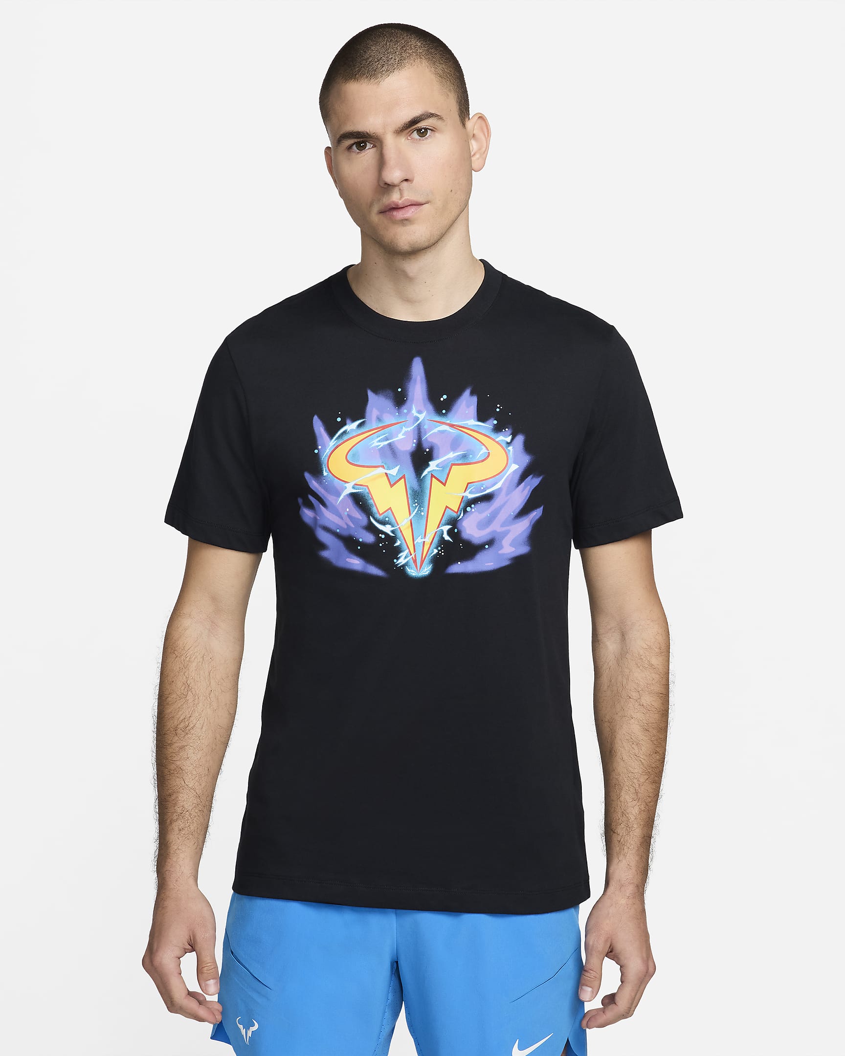Nike Rafa Yellow Rafa Men's NikeCourt Dri-FIT Tennis T-Shirt. Nike LU
