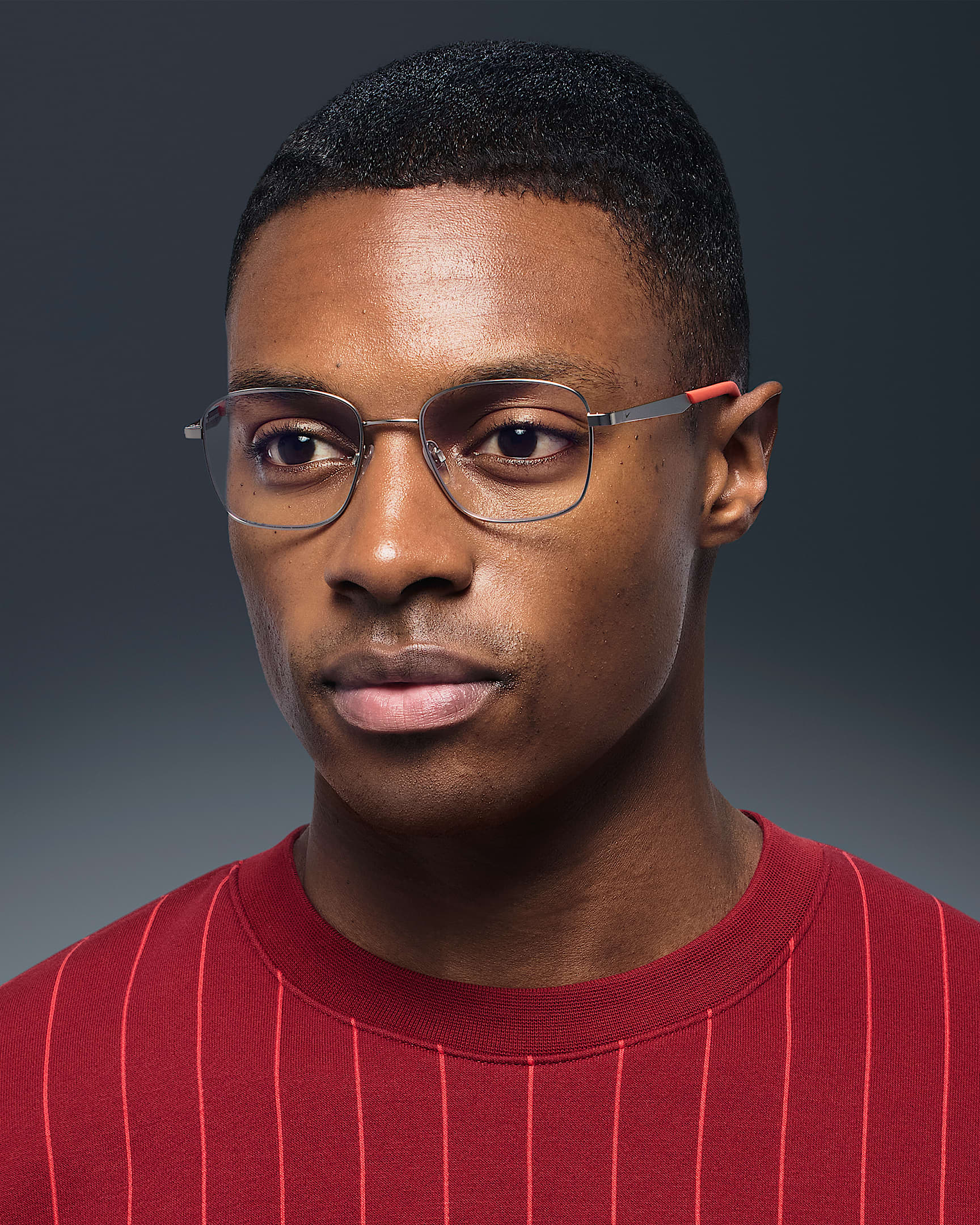 Nike Traveler Flow Blue Light Glasses - Silver/Picante Red